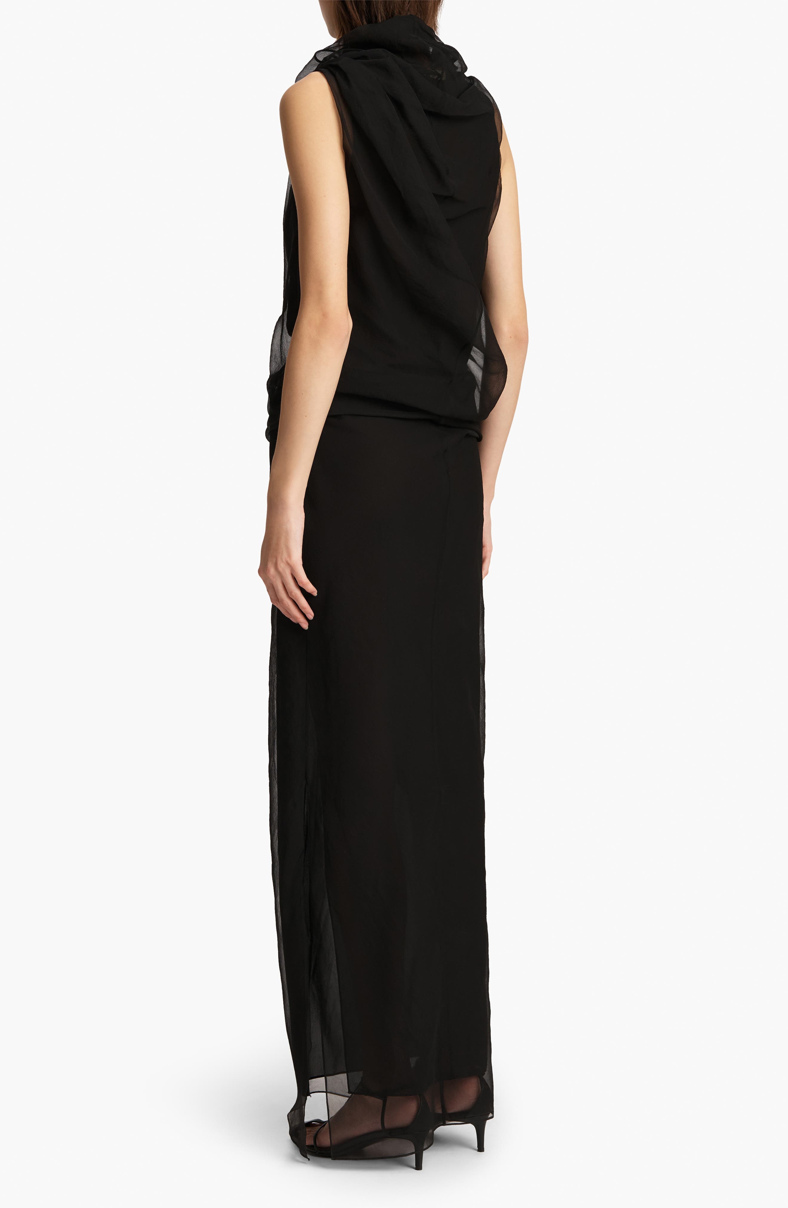 Khaite Jeanty Organza Maxi Dress in Black at Nordstrom - 2