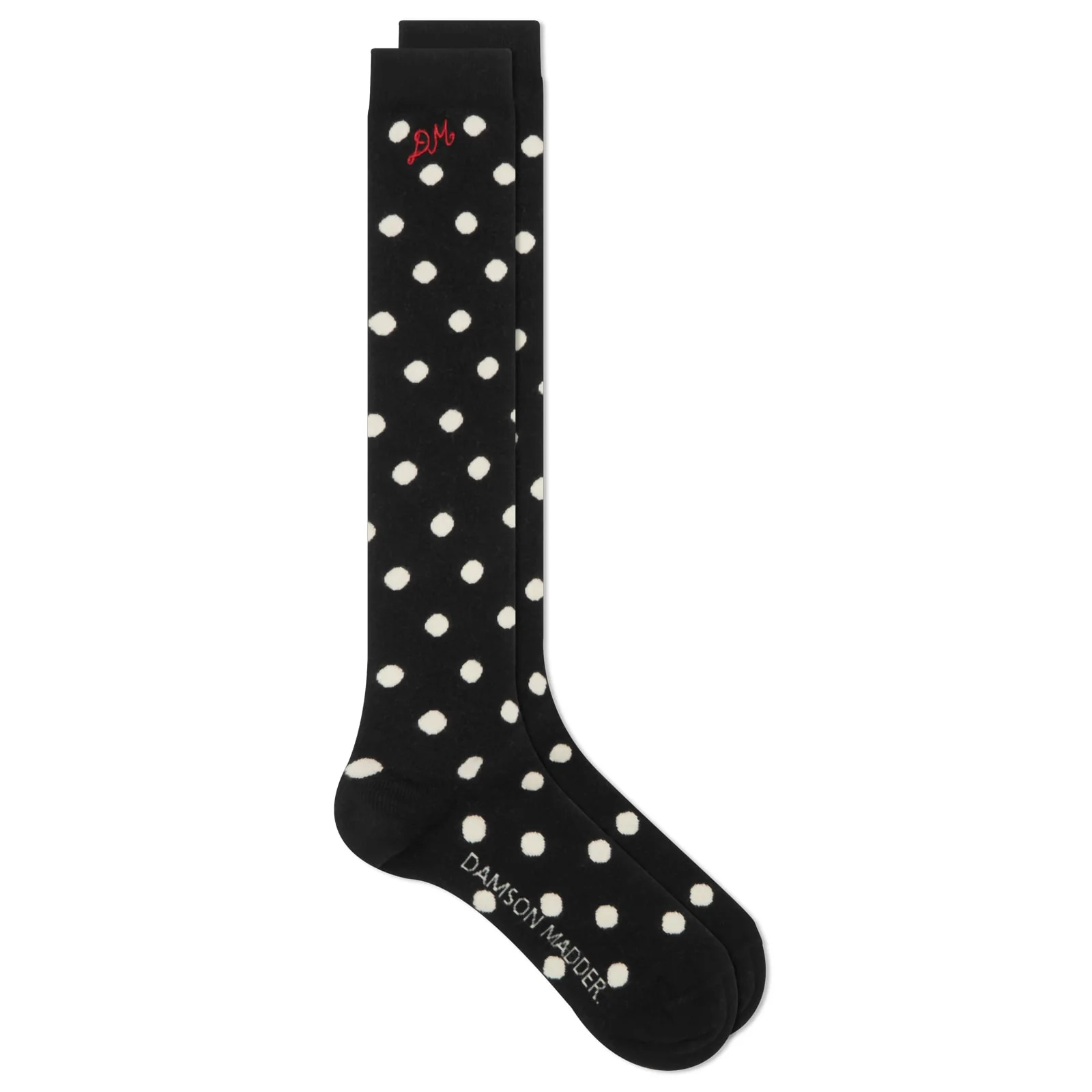 Damson Madder Knee High Polka Dot Socks - 1