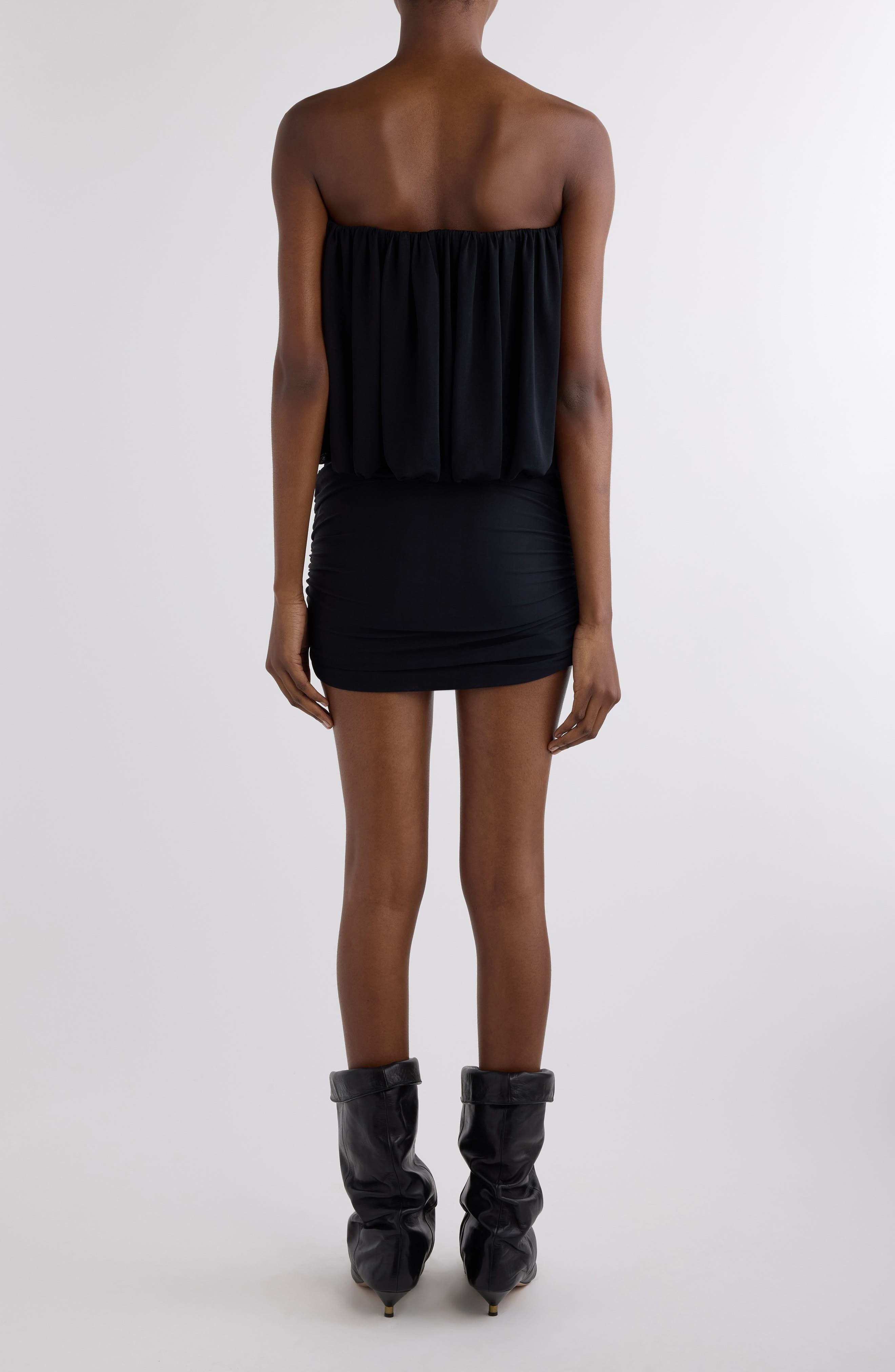 Isabel Marant Adelita Draped Jersey Strapless Minidress in Black at Nordstrom - 2