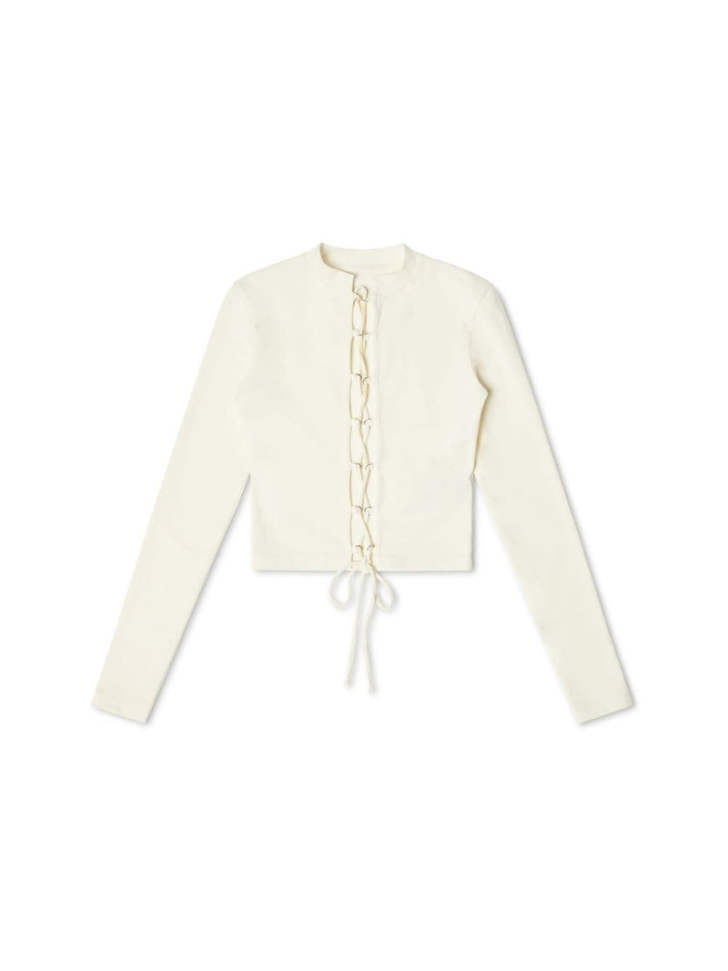 Lace-Up Ls Tee - 1