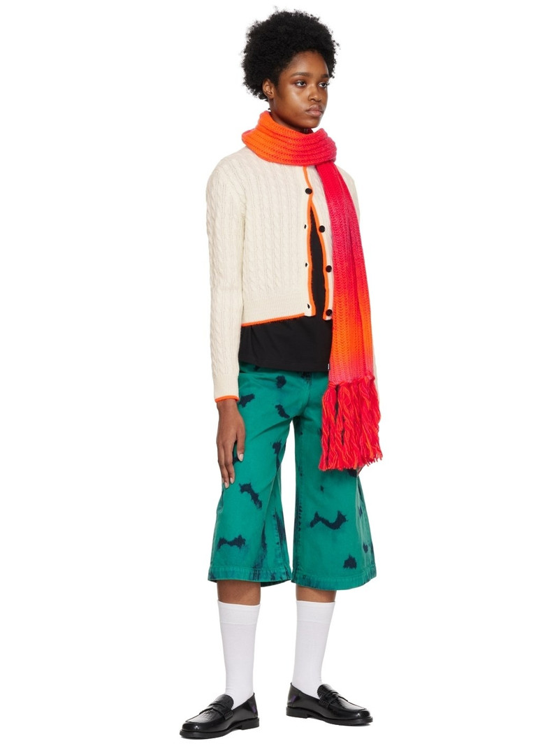 MSGM SSENSE Exclusive Green Tie-Dye Jeans outlook