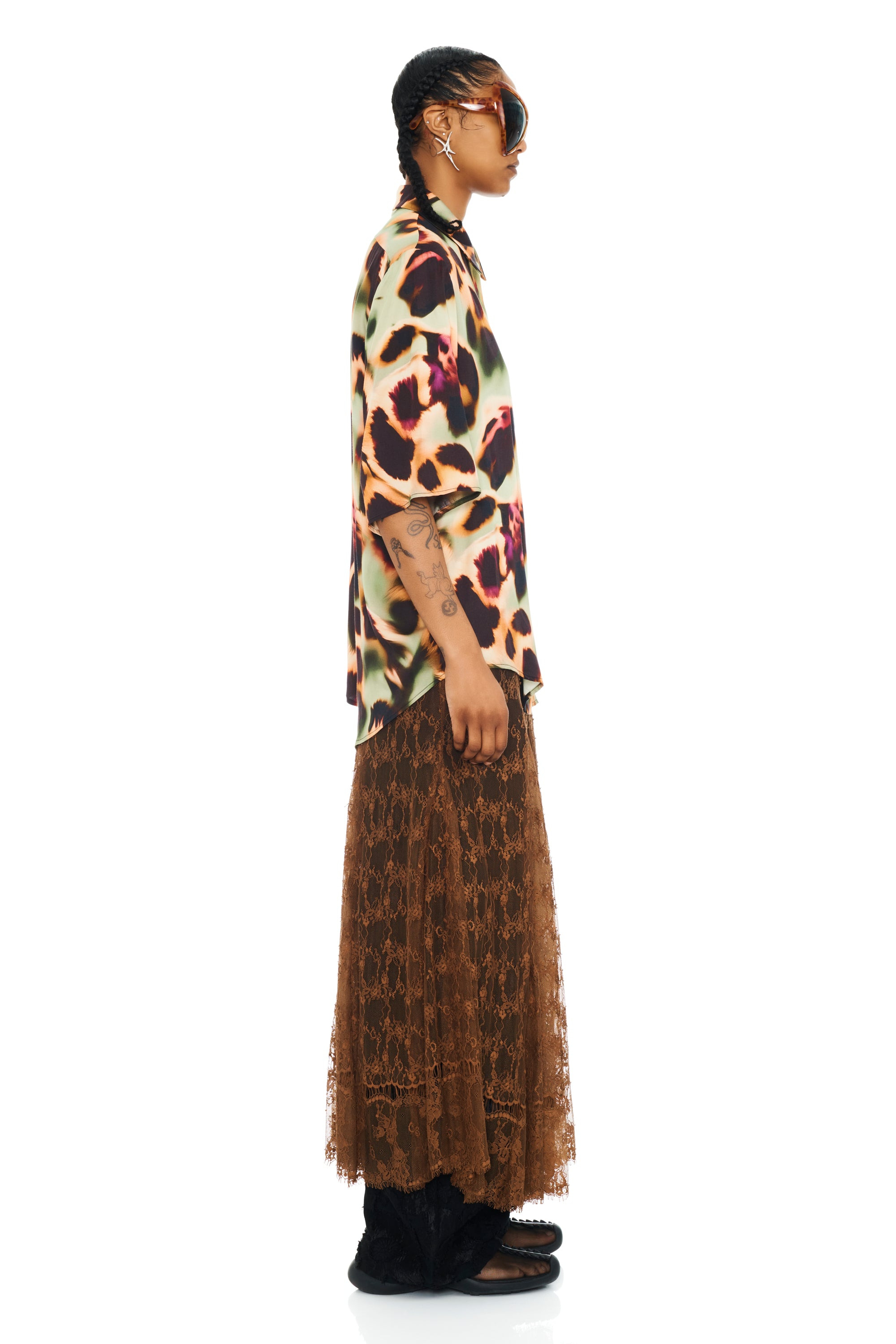 DRIPPY LEOPARD SUNNY BUTTON UP - 3