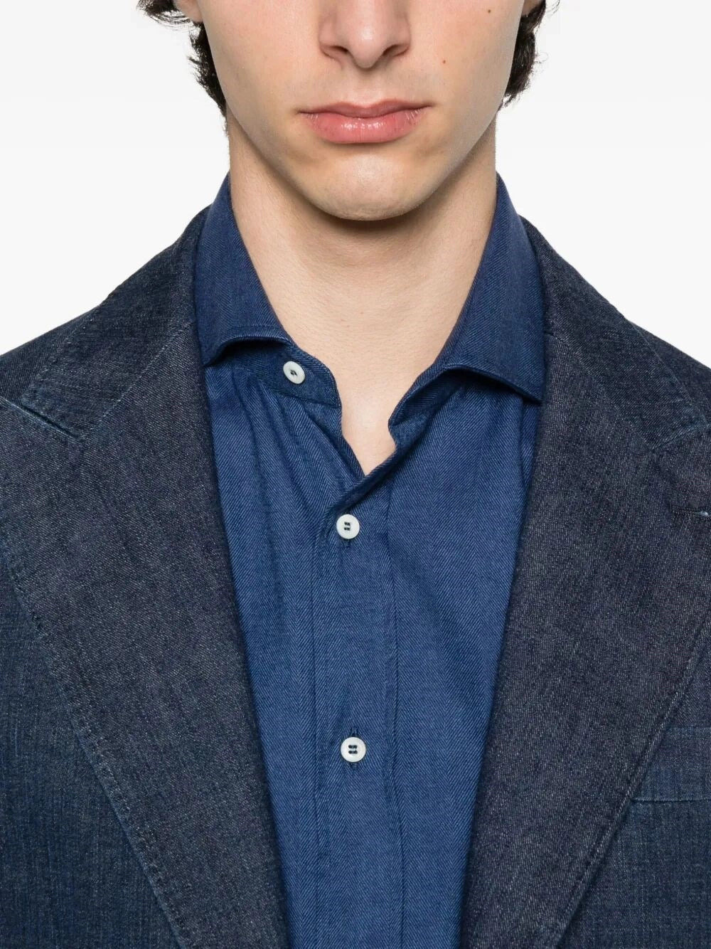 Brunello Cucinelli Men Flannel Chevron Shirt - 5