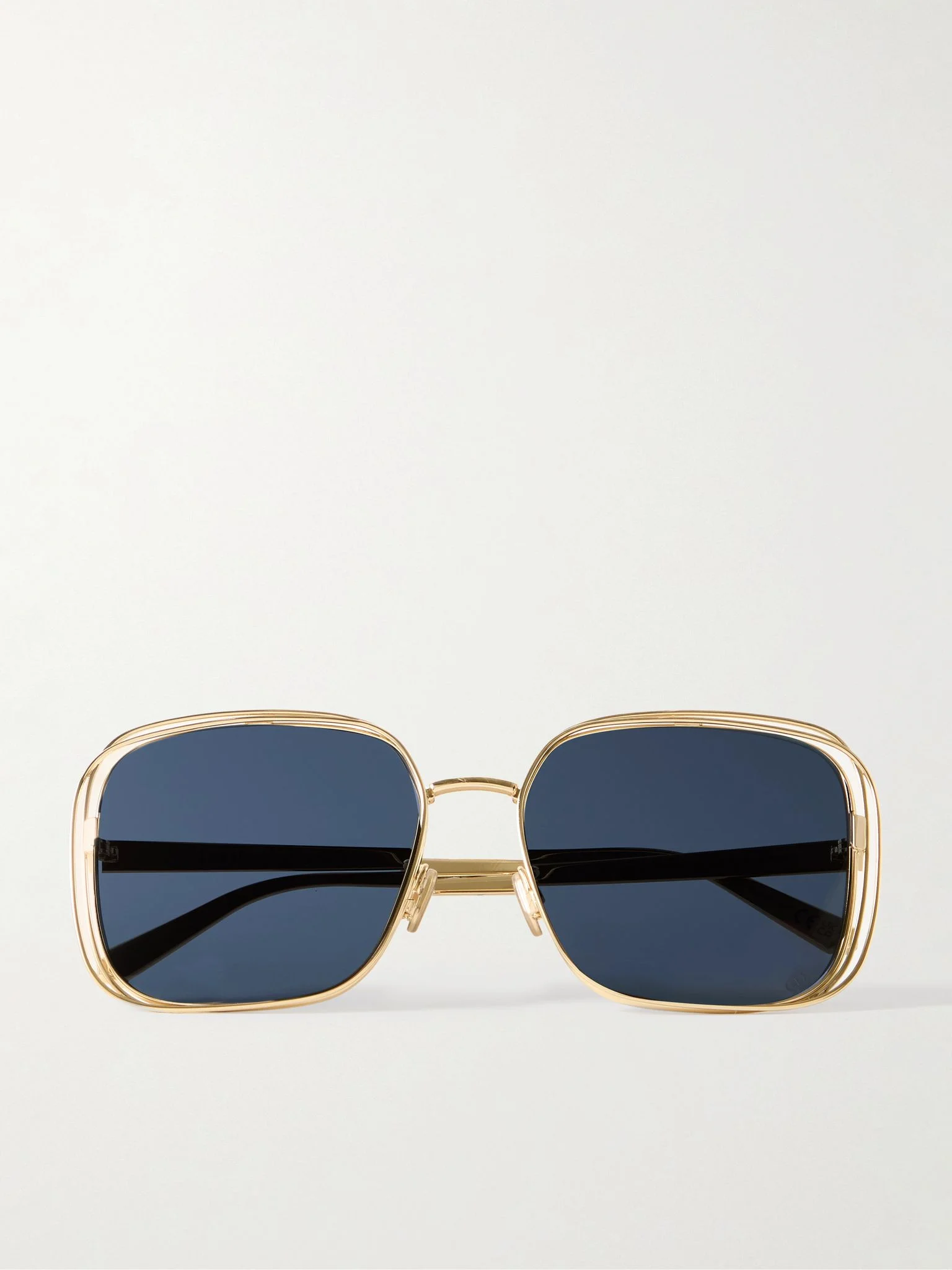 Fildior S1U oversized square-frame gold-tone sunglasses Gold - 1