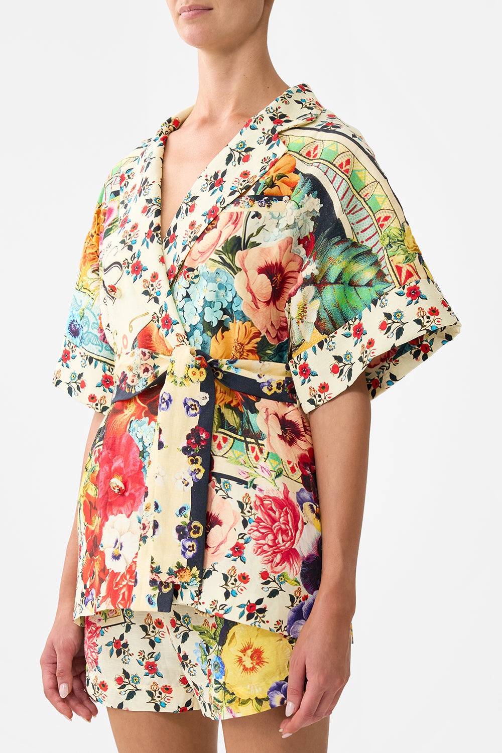DOUBLE BREASTED SHORT SLEEVE JACKET - 5