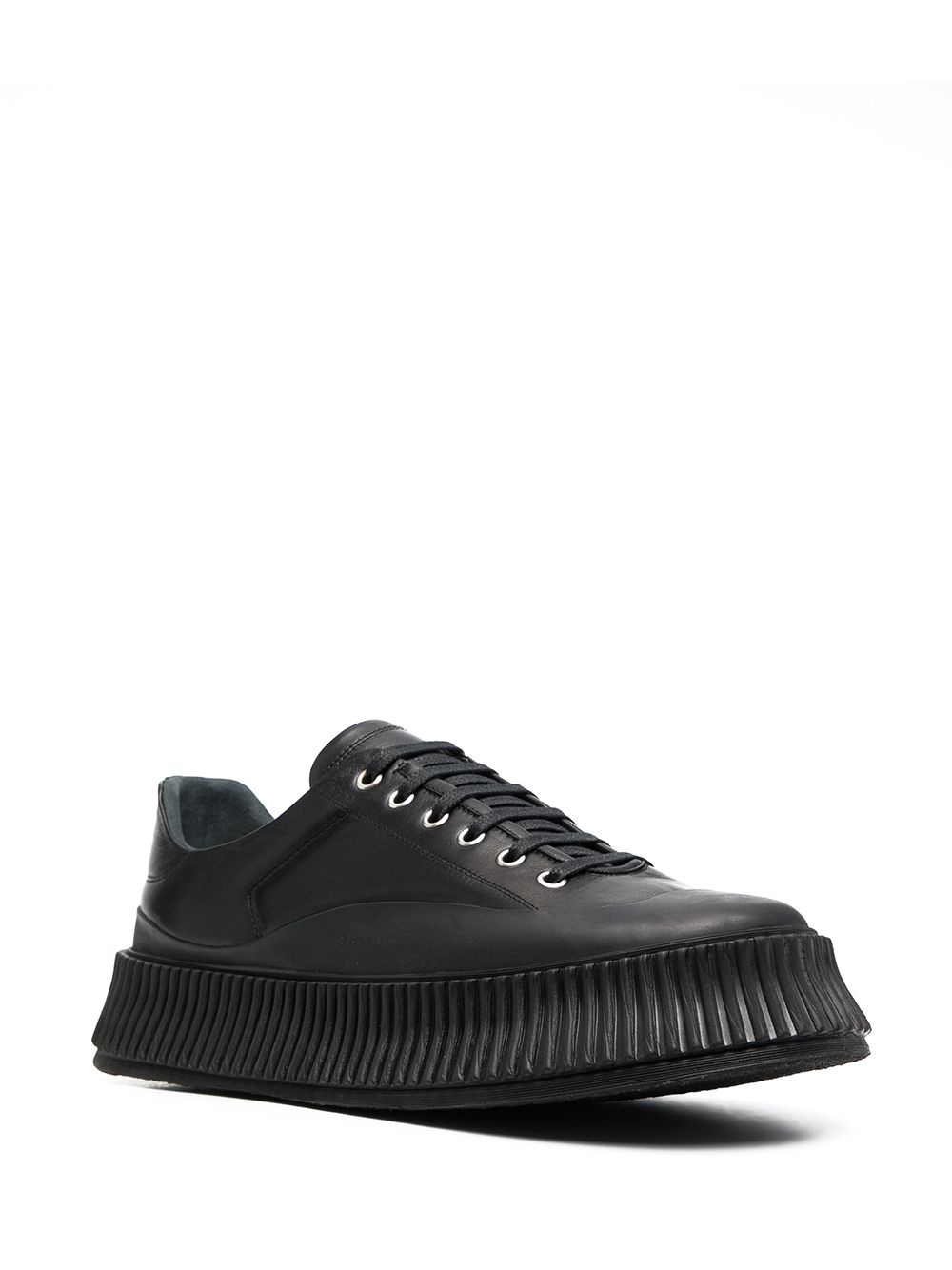 ribbed low-top sneakers - 2