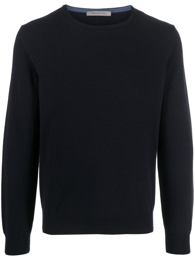 crew-neck fine-knit jumper 1