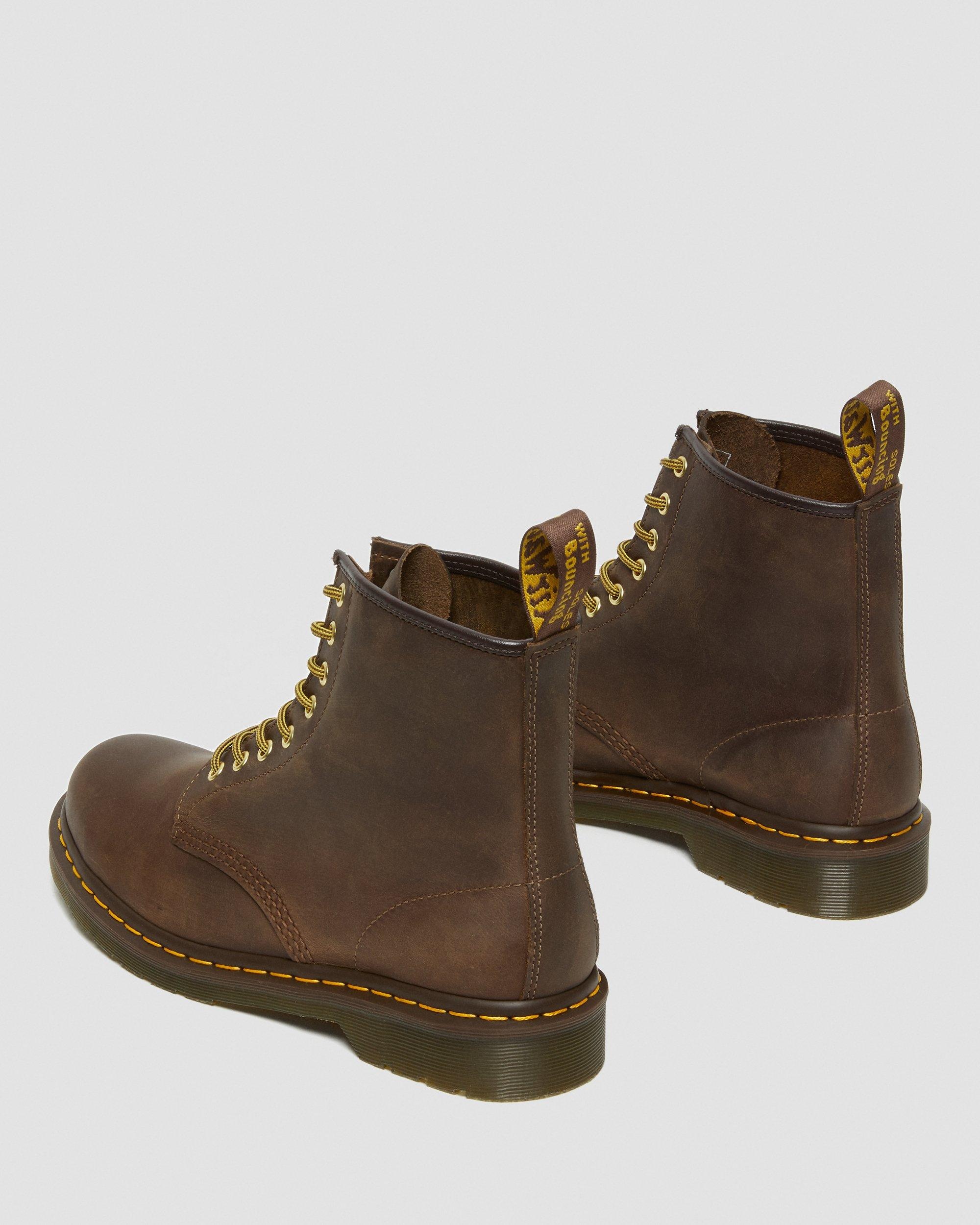 1460 Crazy Horse Leather Lace Up Boots - 10