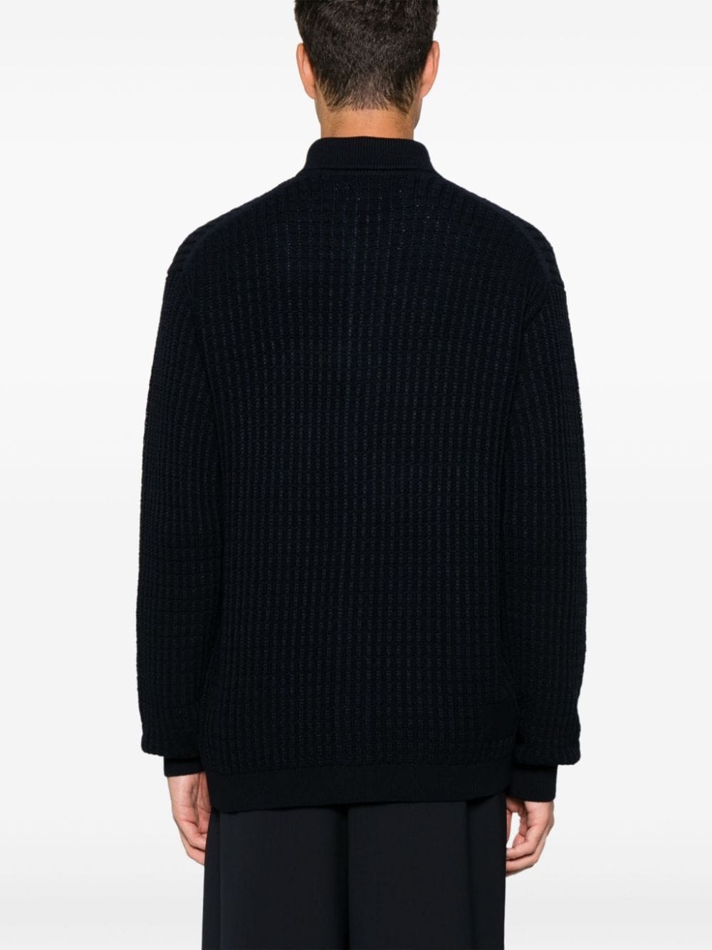 classic-collar cardigan - 4