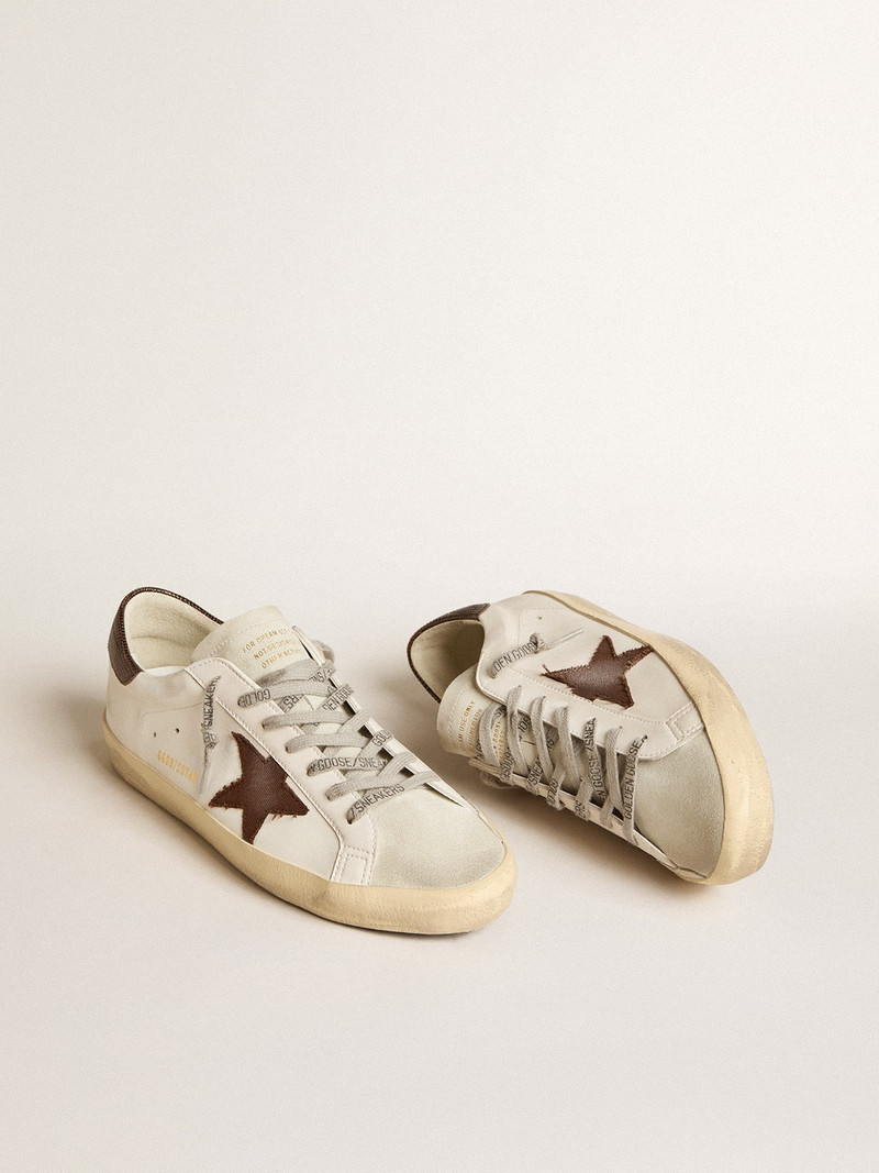 Golden Goose Bio-based Super-Star with canvas star and dark brown leather heel tab outlook