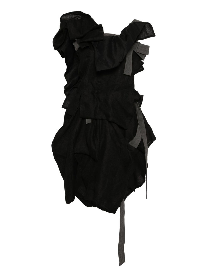 linen draped dress 1