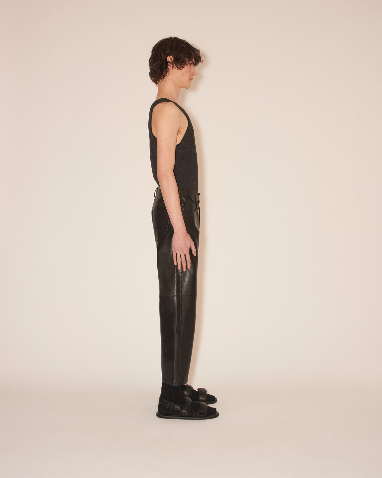 NOR - Regenerated leather pants - Black - 4