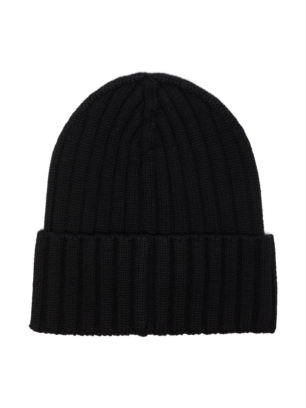 logo-patch rib-knit beanie - 3