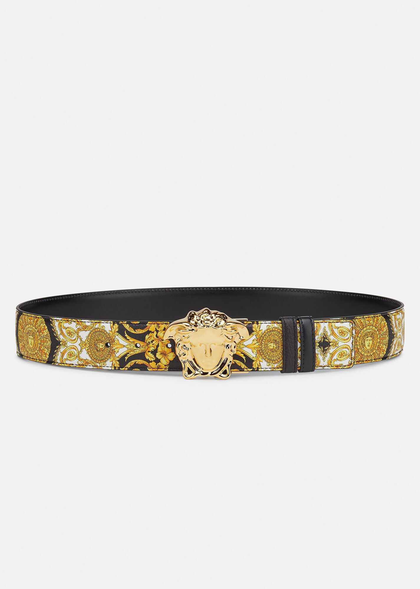 La Medusa Gold Hibiscus Print Belt - 1