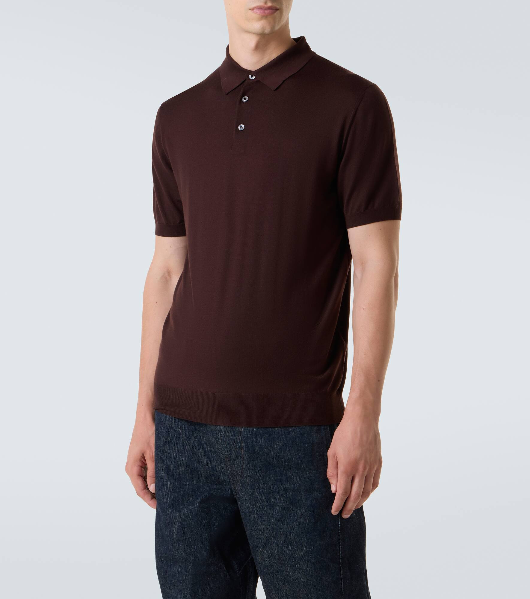 Virgin wool polo shirt - 3