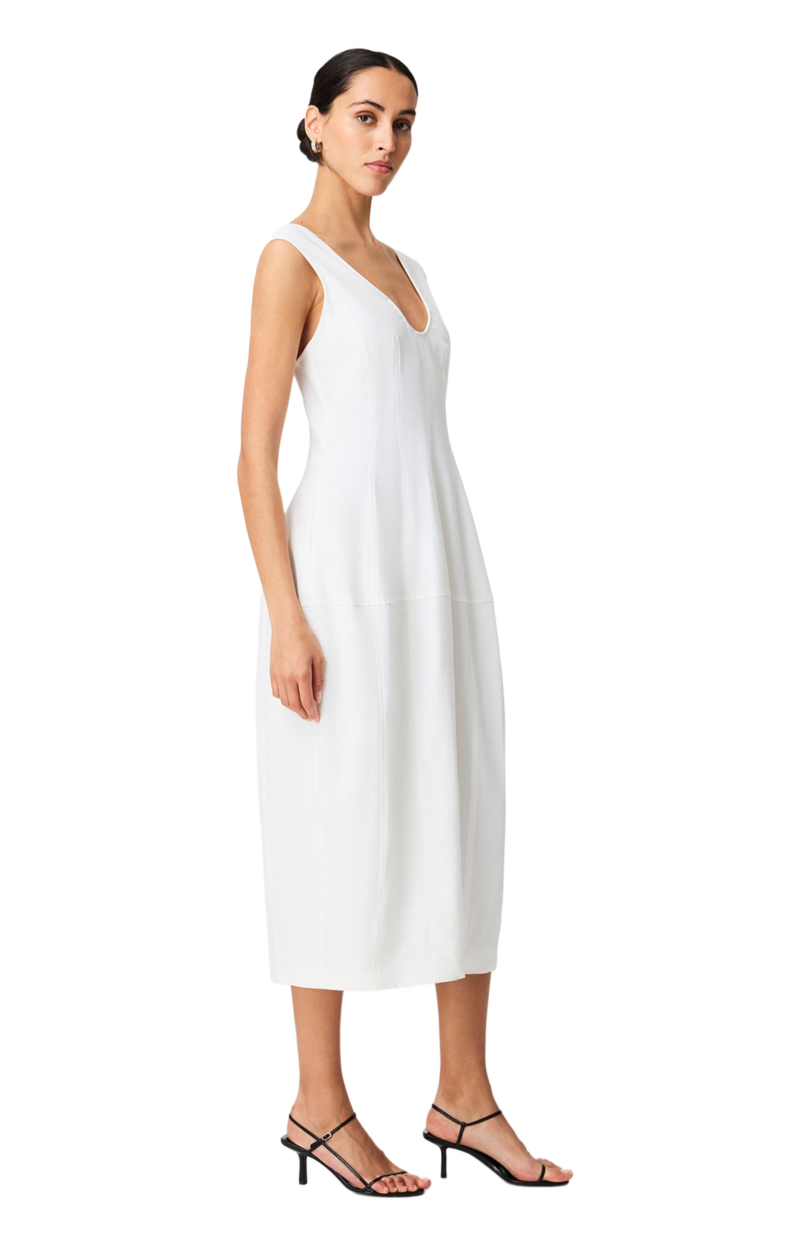 Another Tomorrow Seamed Dress in Off White at Nordstrom - 5