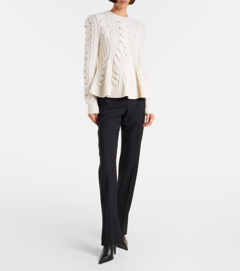 Alexander McQueen Cable-knit wool and cashmere sweater outlook