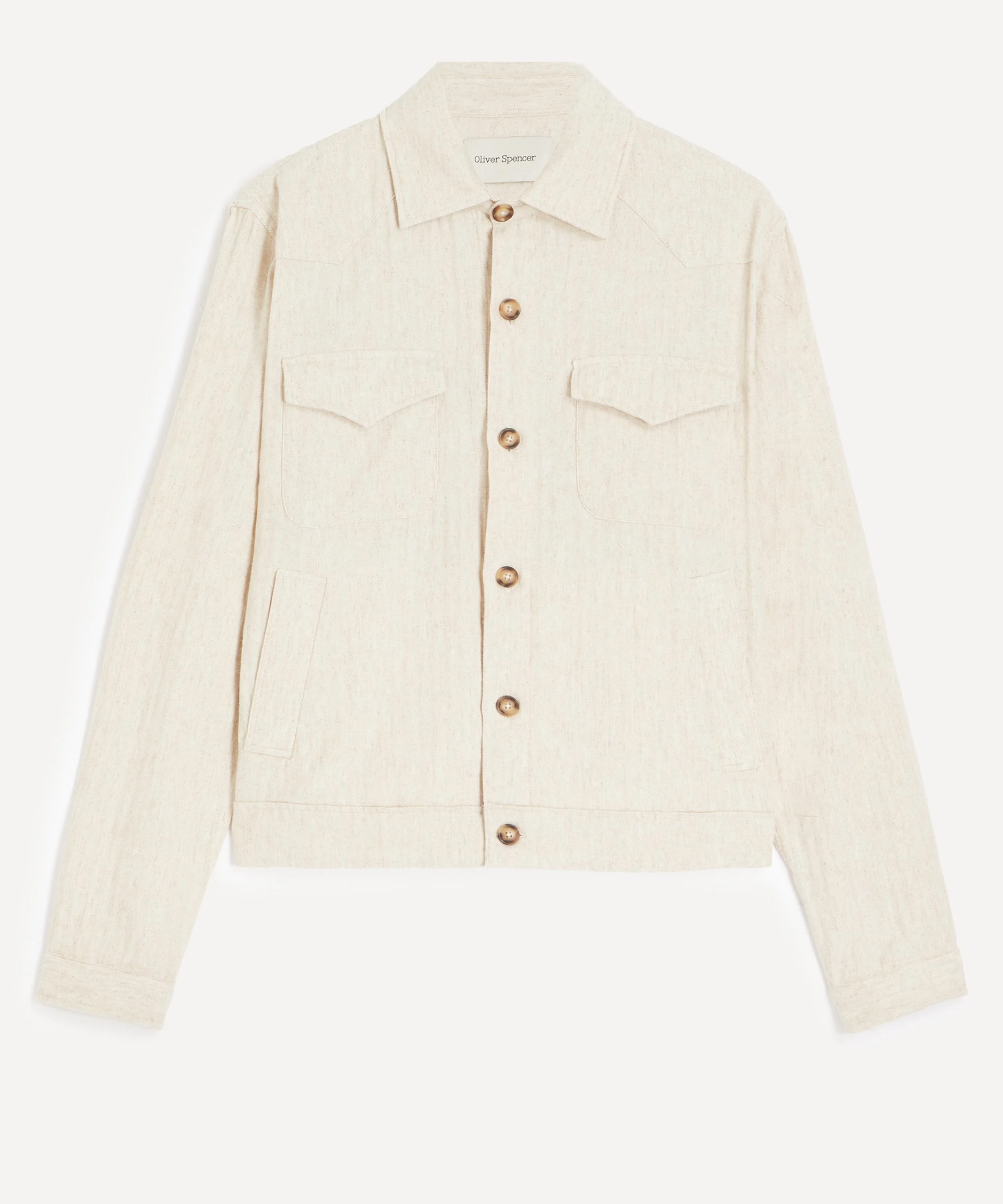 Witley Cotton-Linen Trucker Jacket - 1
