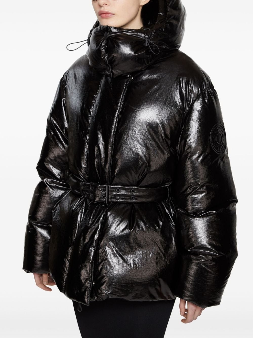 belted puffer jacket - 4