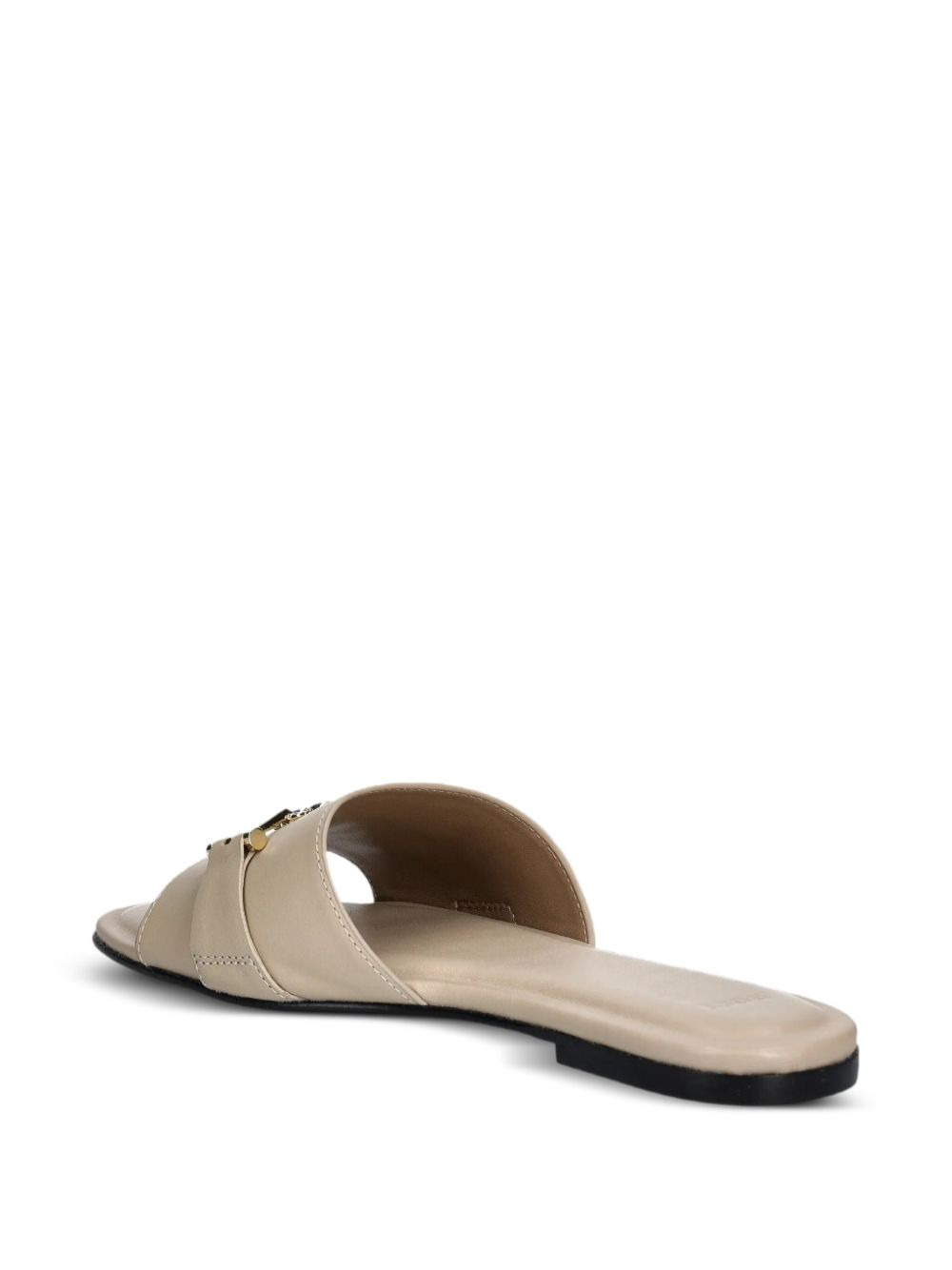 leather logo-plaque sandals - 3