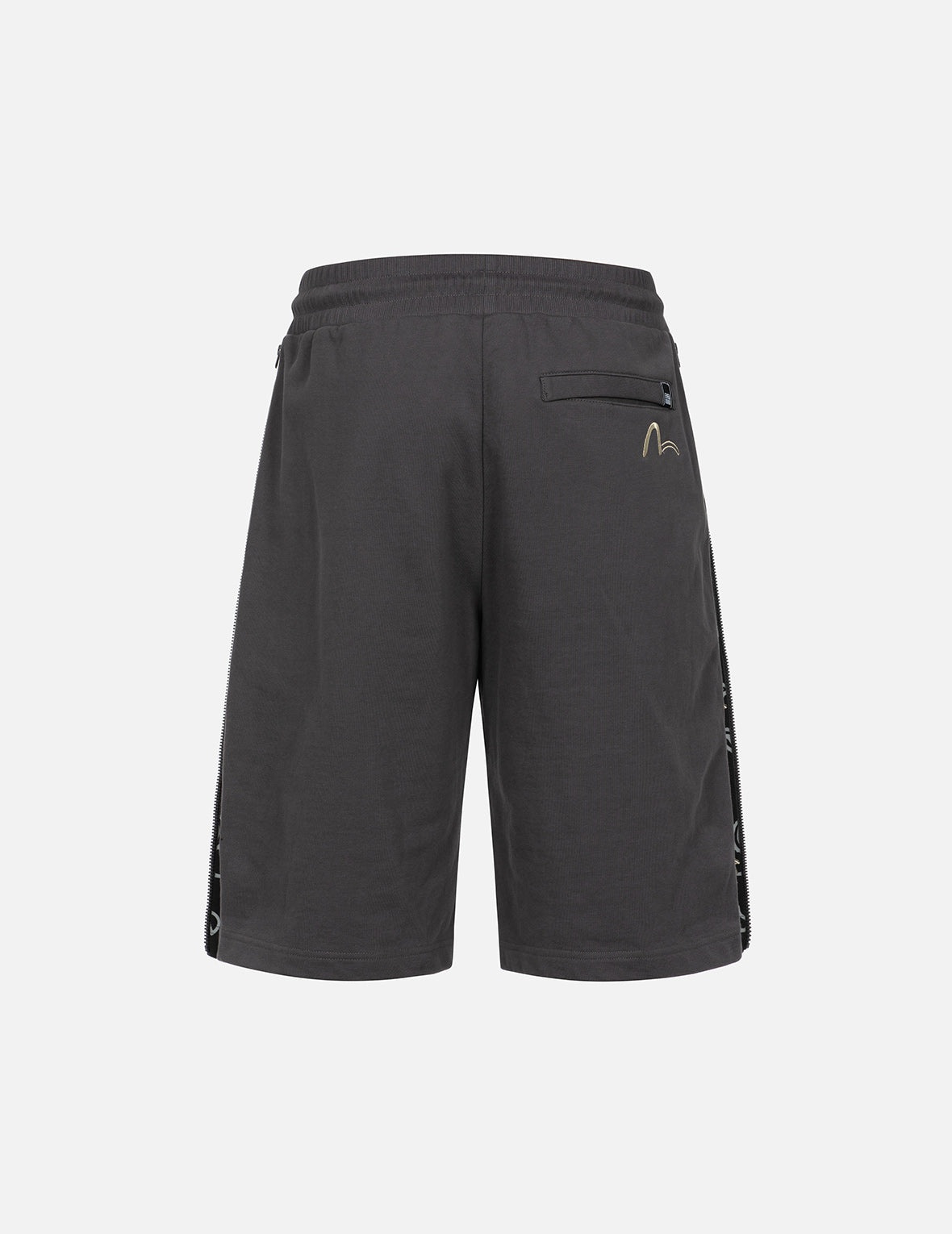 Side Zip Allover Paisley Print and Seagull Embroidery Regular Fit Sweat Shorts - 2