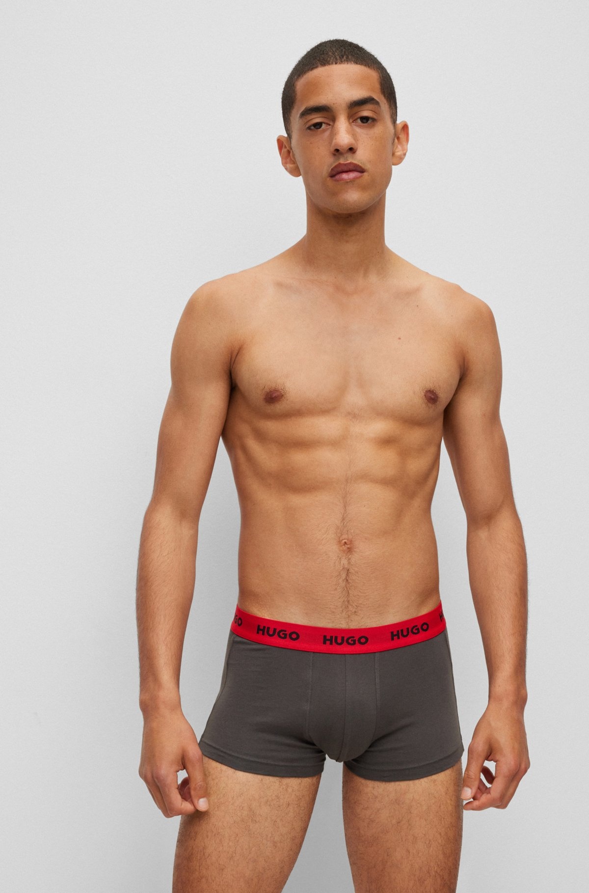 TRIPLE-PACK OF STRETCH-COTTON TRUNKS WITH LOGO WAISTBANDS - 7