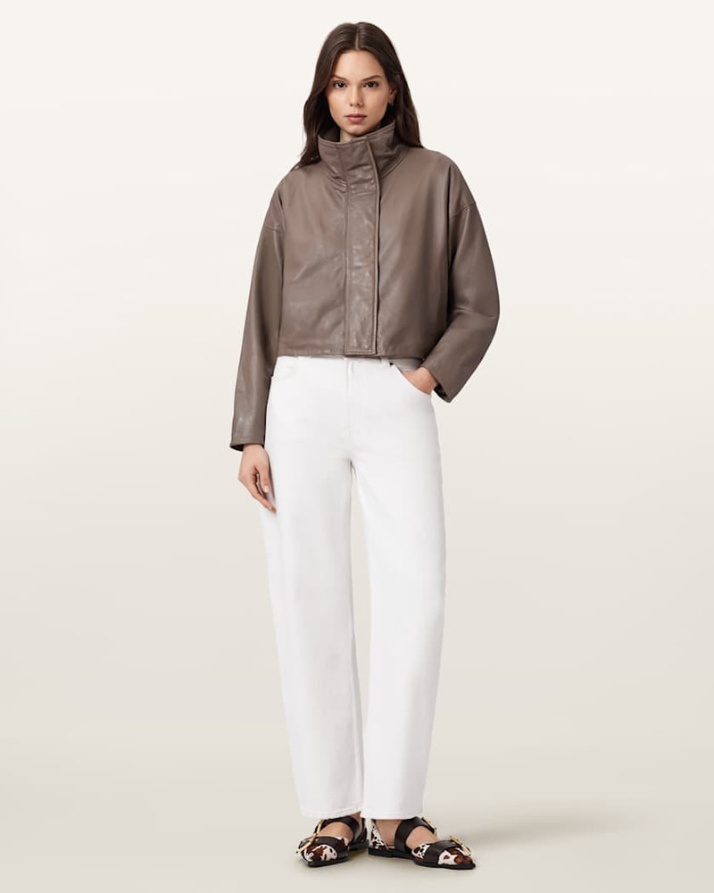 RYDER FUNNEL NECK LEATHER JACKET 5