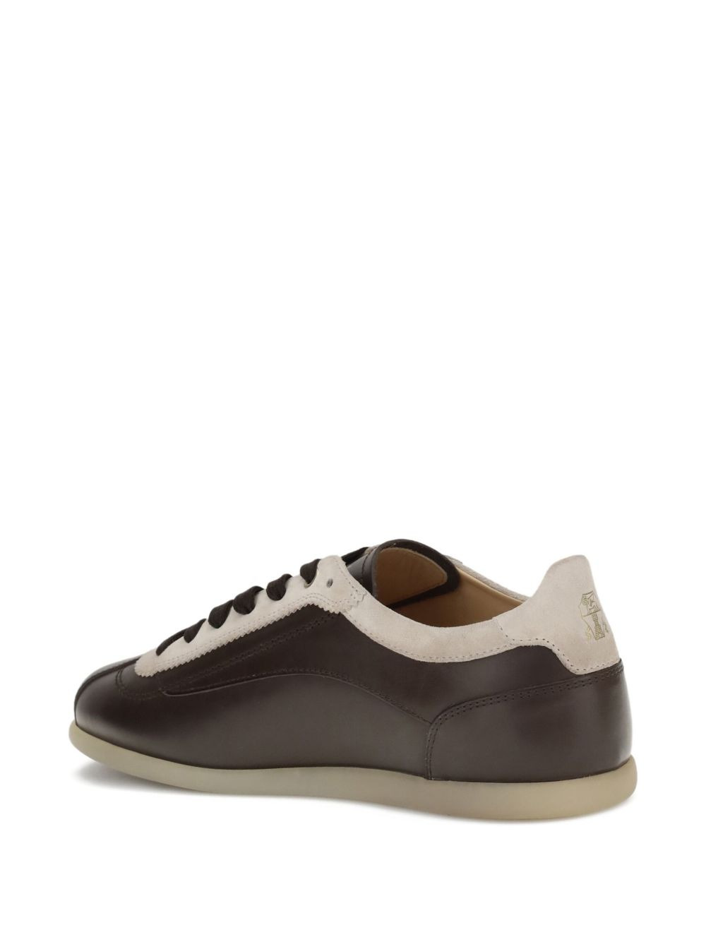 leather lace-up sneakers - 2