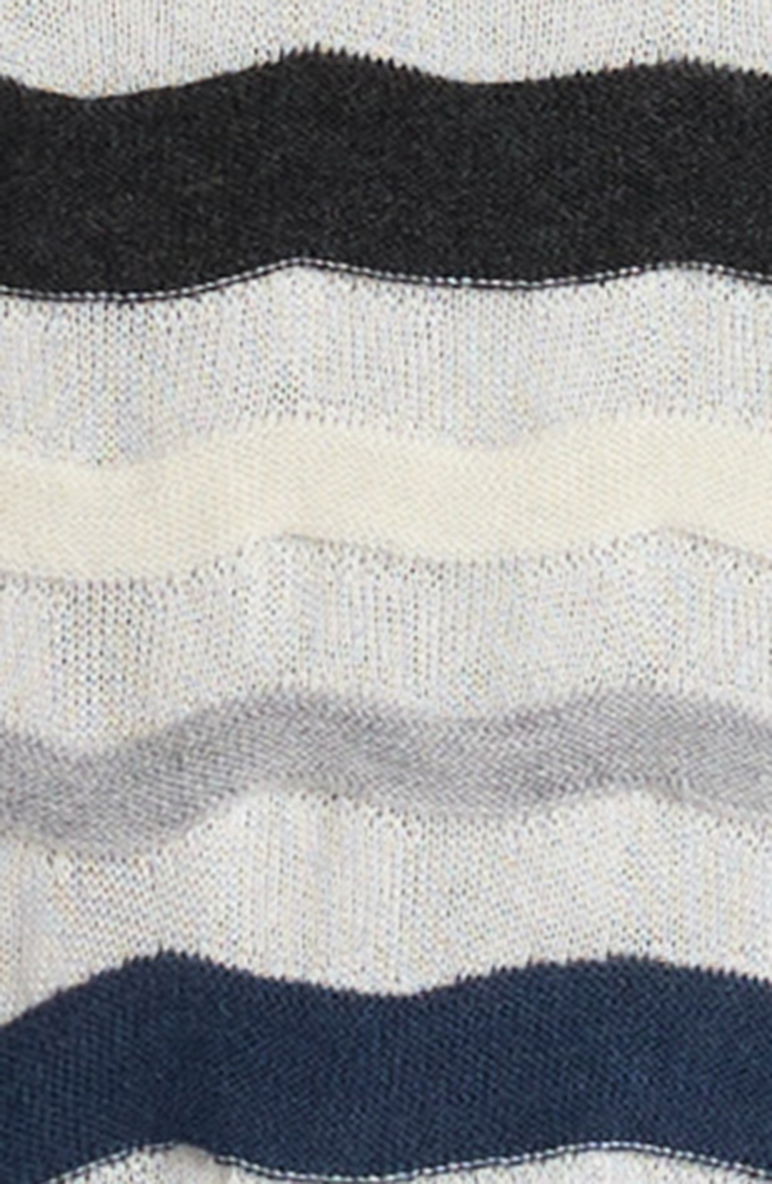 Bottega Veneta Layered Chevron Stripe Wool Blend Sweater Skirt in 9121 Chalk Wave Grey at Nordstrom - 6
