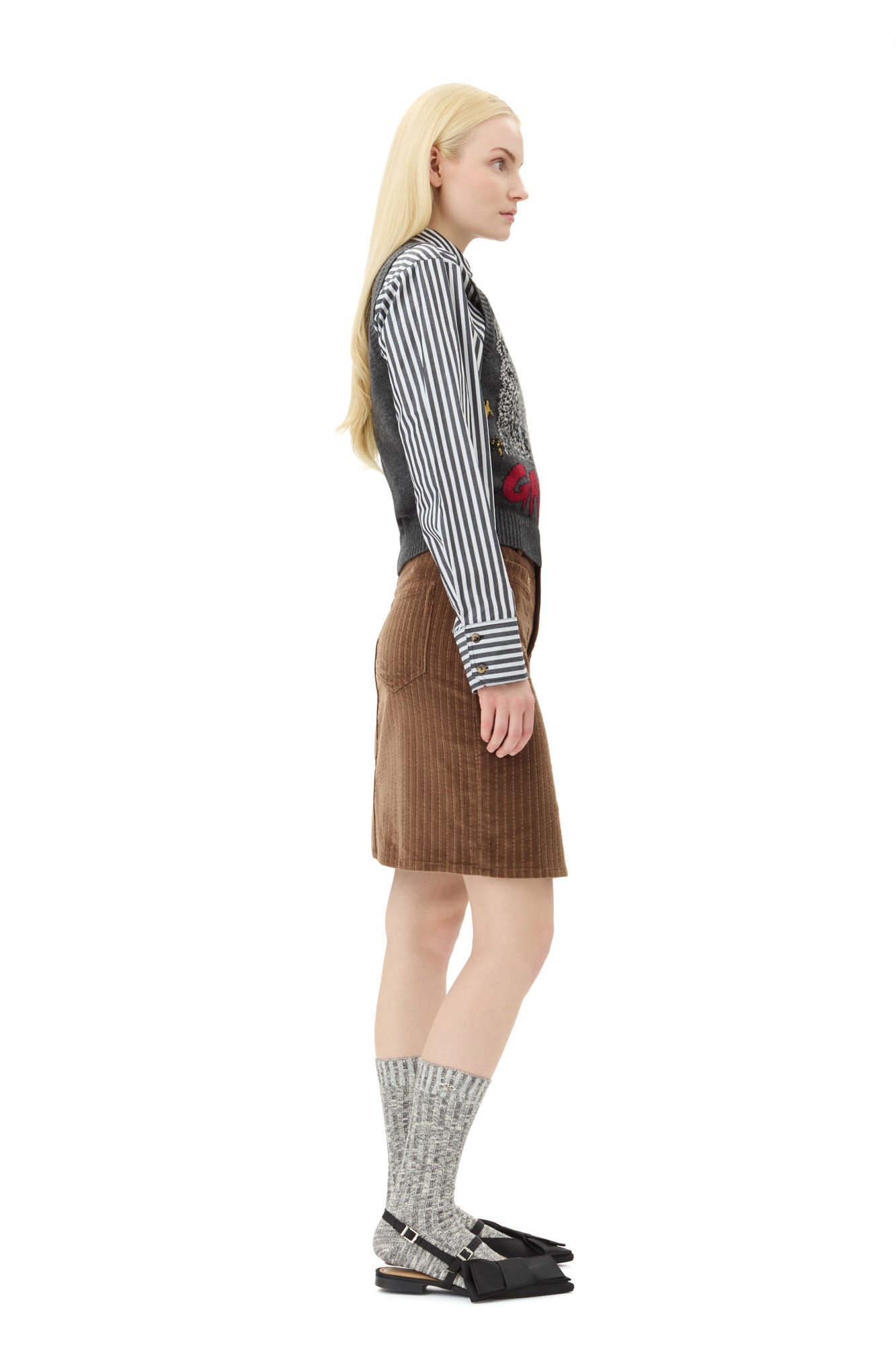 GREY GRAPHIC CATS VEST - 4