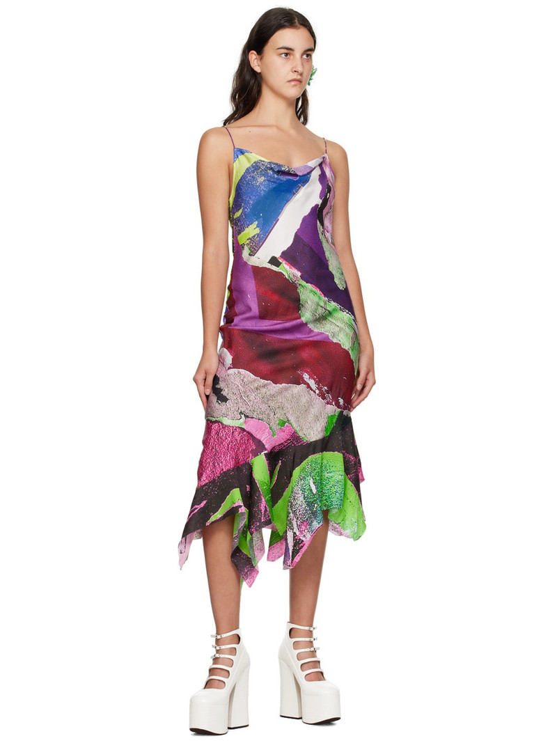 MARQUES’ALMEIDA Multicolor Printed Midi Dress outlook