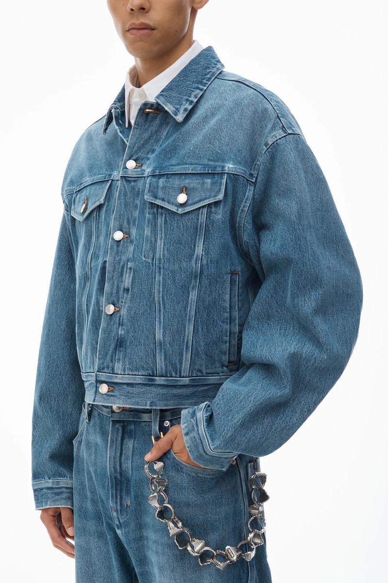 Alexander Wang Rounded Trucker Jacket With Bonded Seams outlook