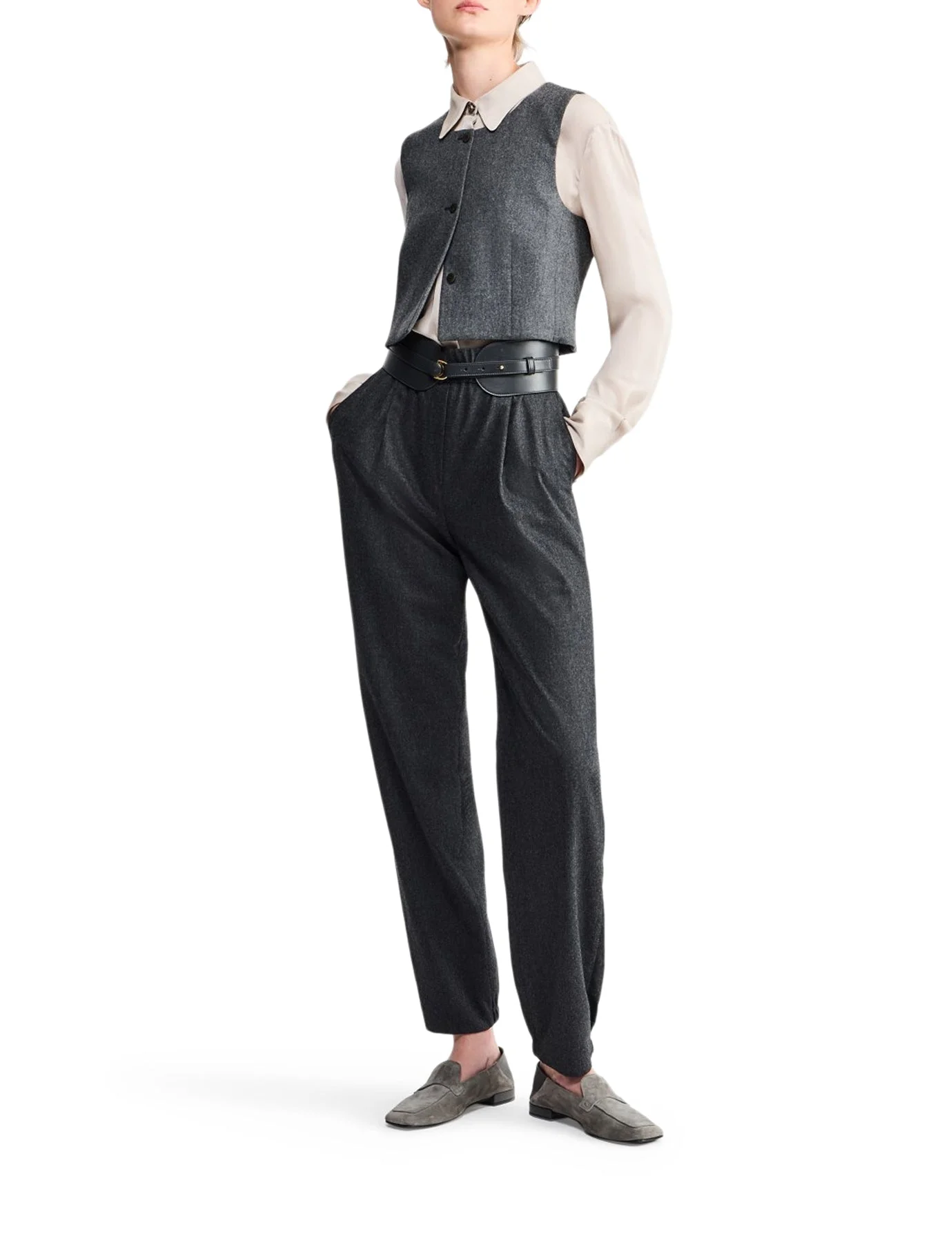 WOOL AND CASHMERE TROUSERS - 1