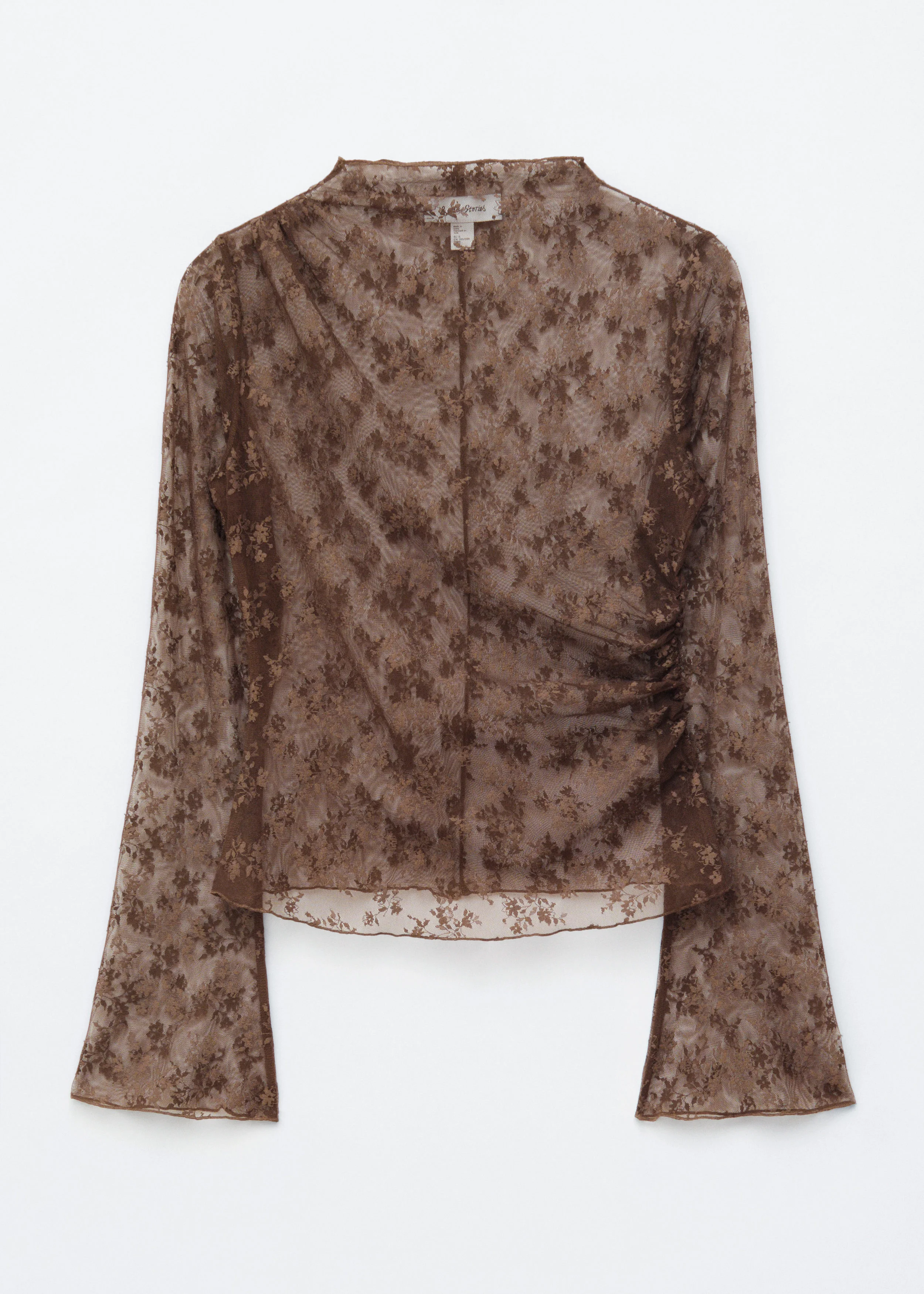 Long-Sleeve Lace Top - 1