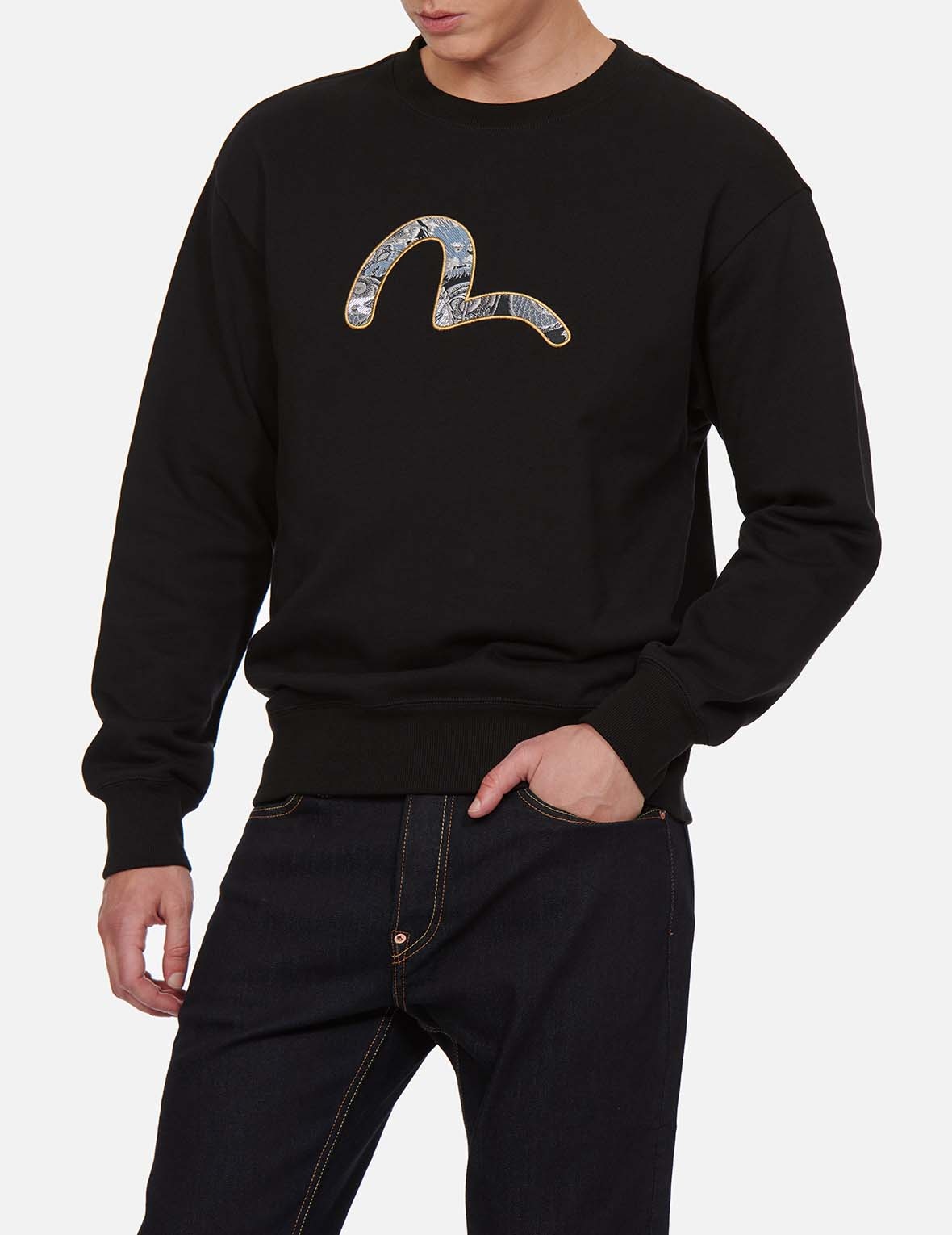 BROCADE SEAGULL APPLIQUÉ SWEATSHIRT - 3