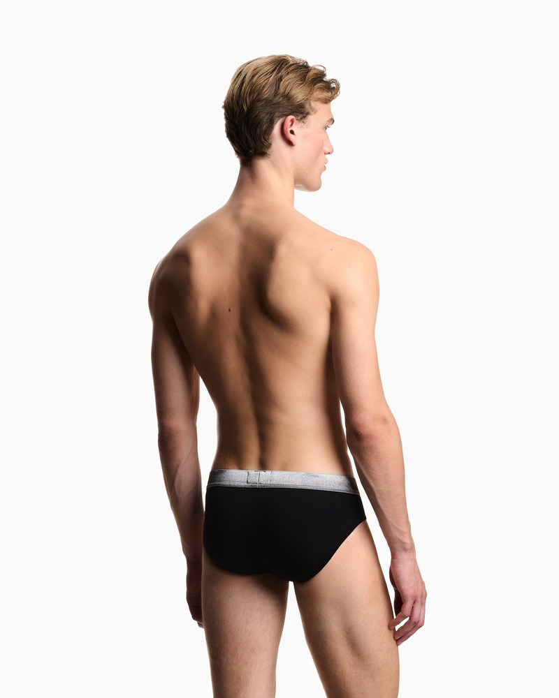 THREE-PACK OF ASV SHINY LOGOBAND ORGANIC JERSEY BRIEFS 3
