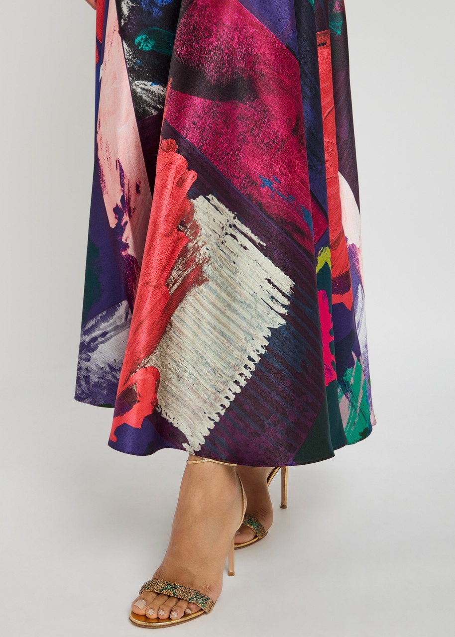 Roksanda Ameera Printed Silk-satin Midi Skirt - 5