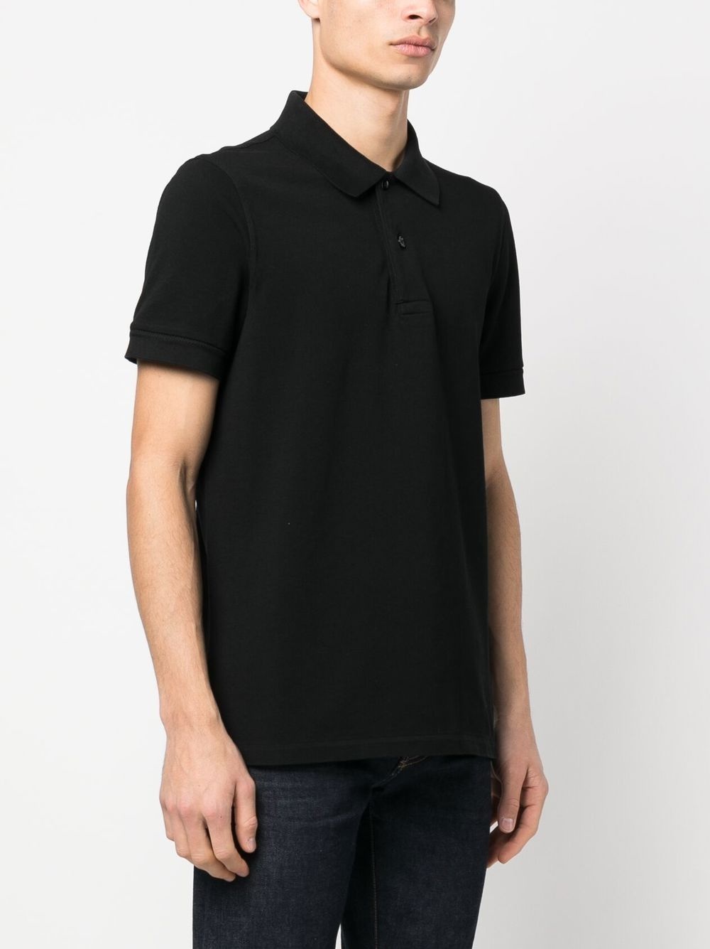 short-sleeved cotton polo shirt - 3