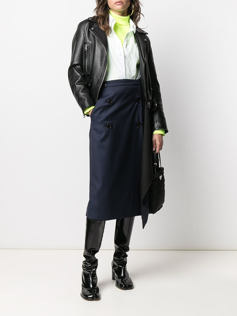 VETEMENTS double-buttoned a-line skirt outlook