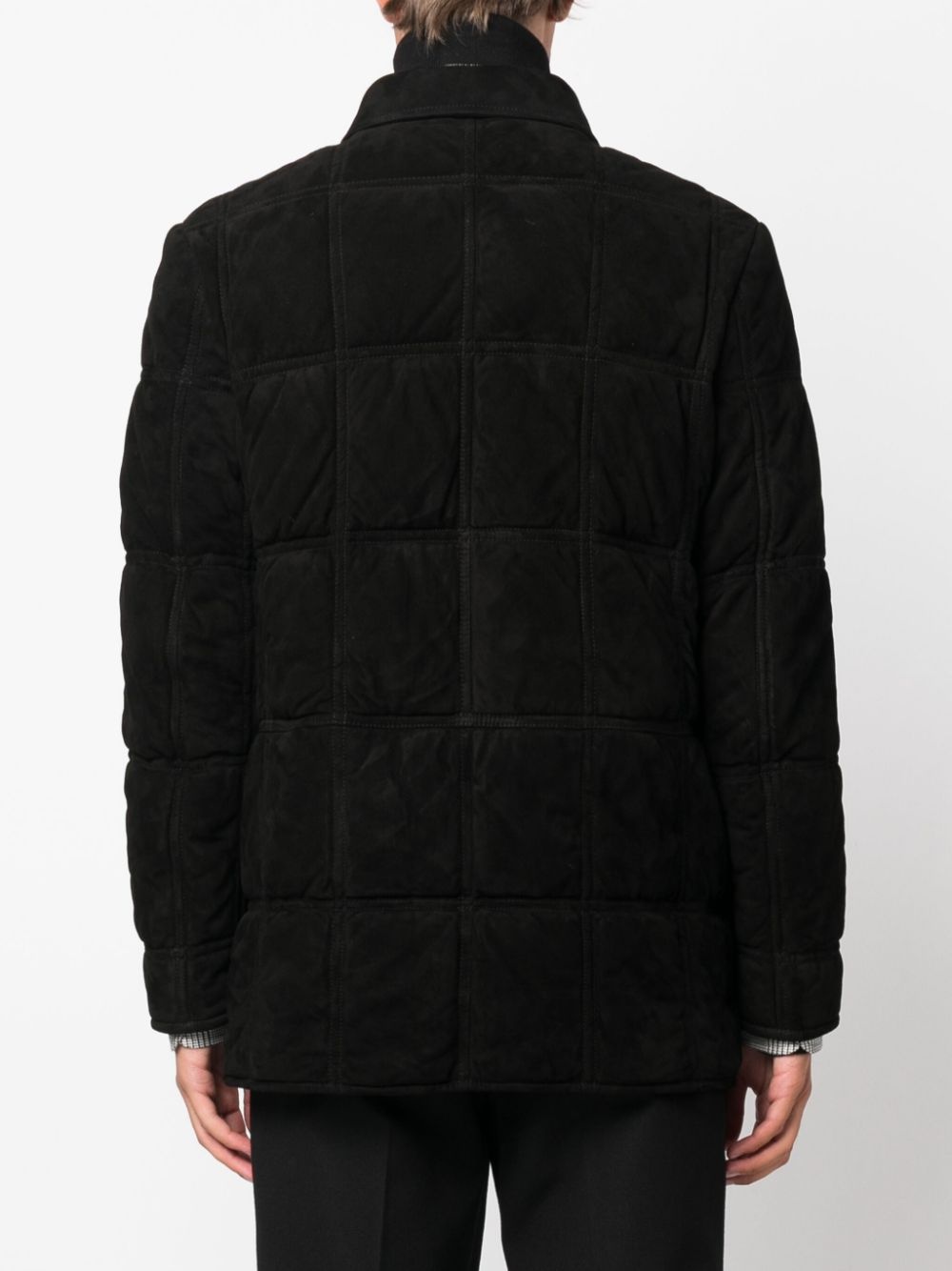 funnel-neck button-up jacket - 4