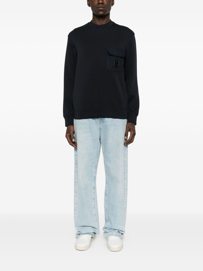 EMPORIO ARMANI patch-pocket crew-neck sweater outlook