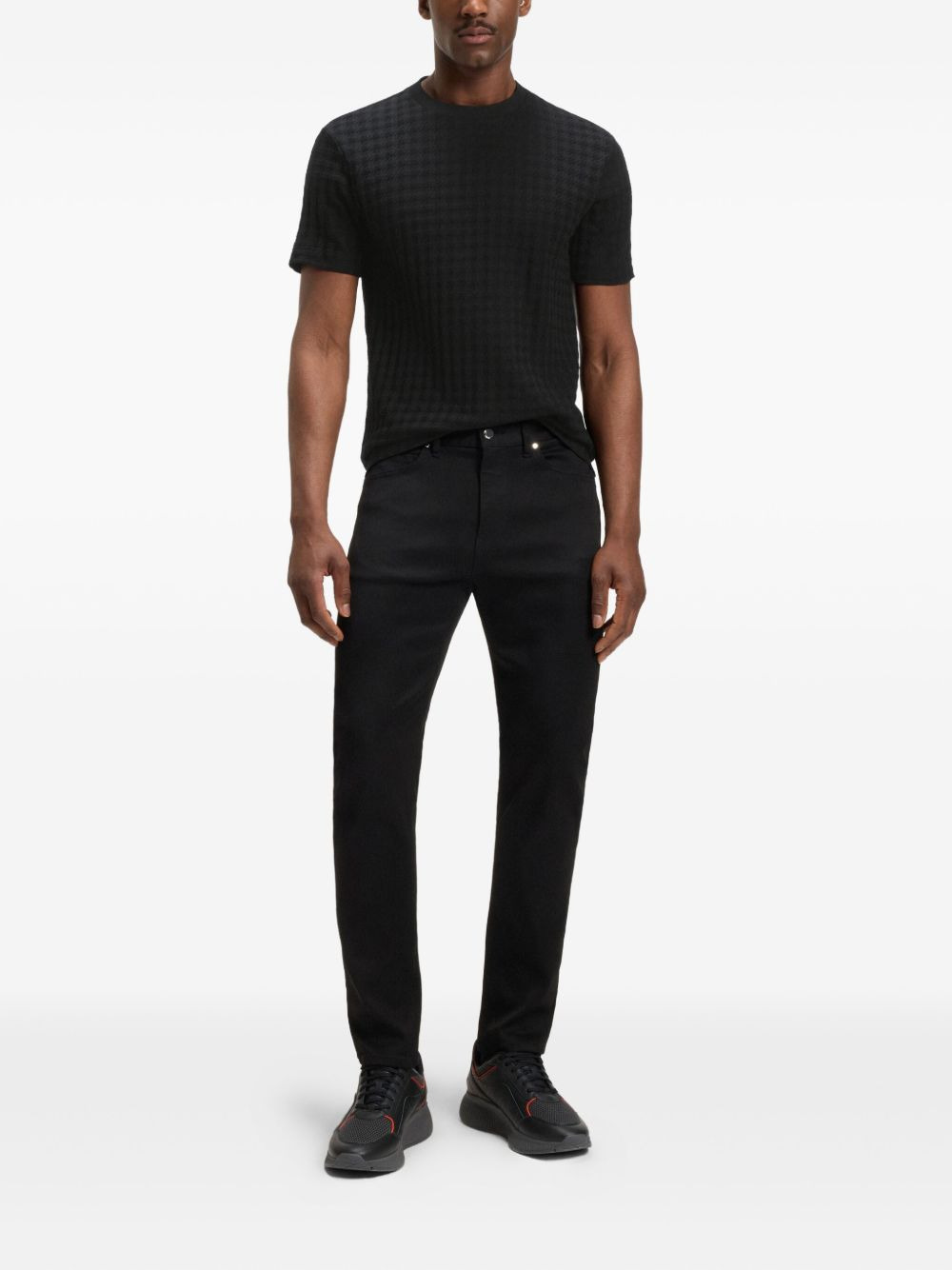 houndstooth-print T-shirt - 2