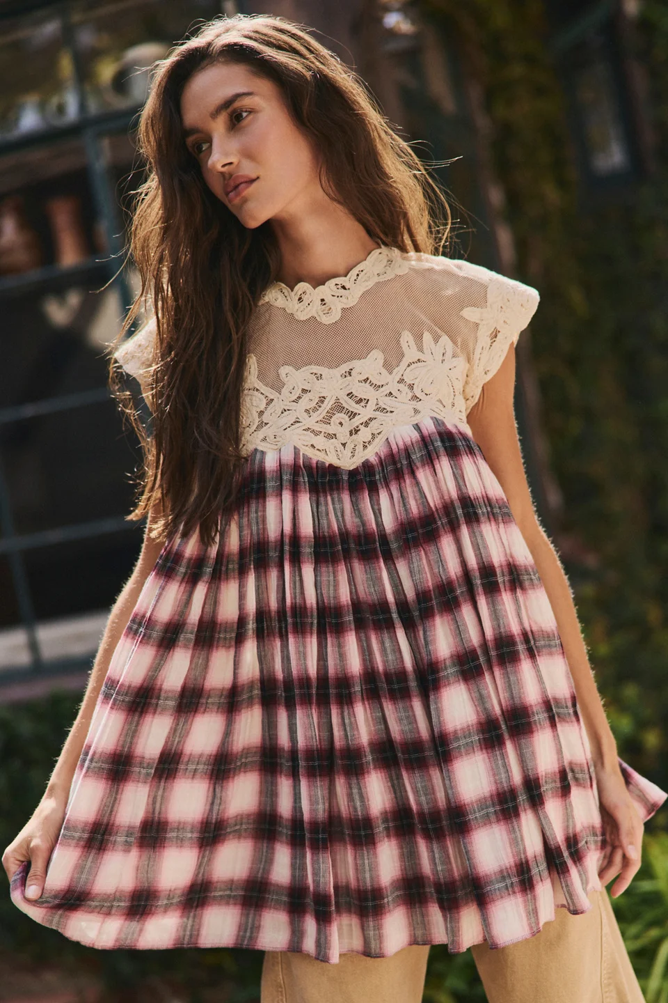 Ellery Plaid Mini Dress - 1