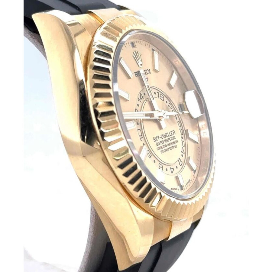 Pre-owned Rolex Sky Dweller GMT Automatic Champagne Dial Men's Watch 326238CSR - 3