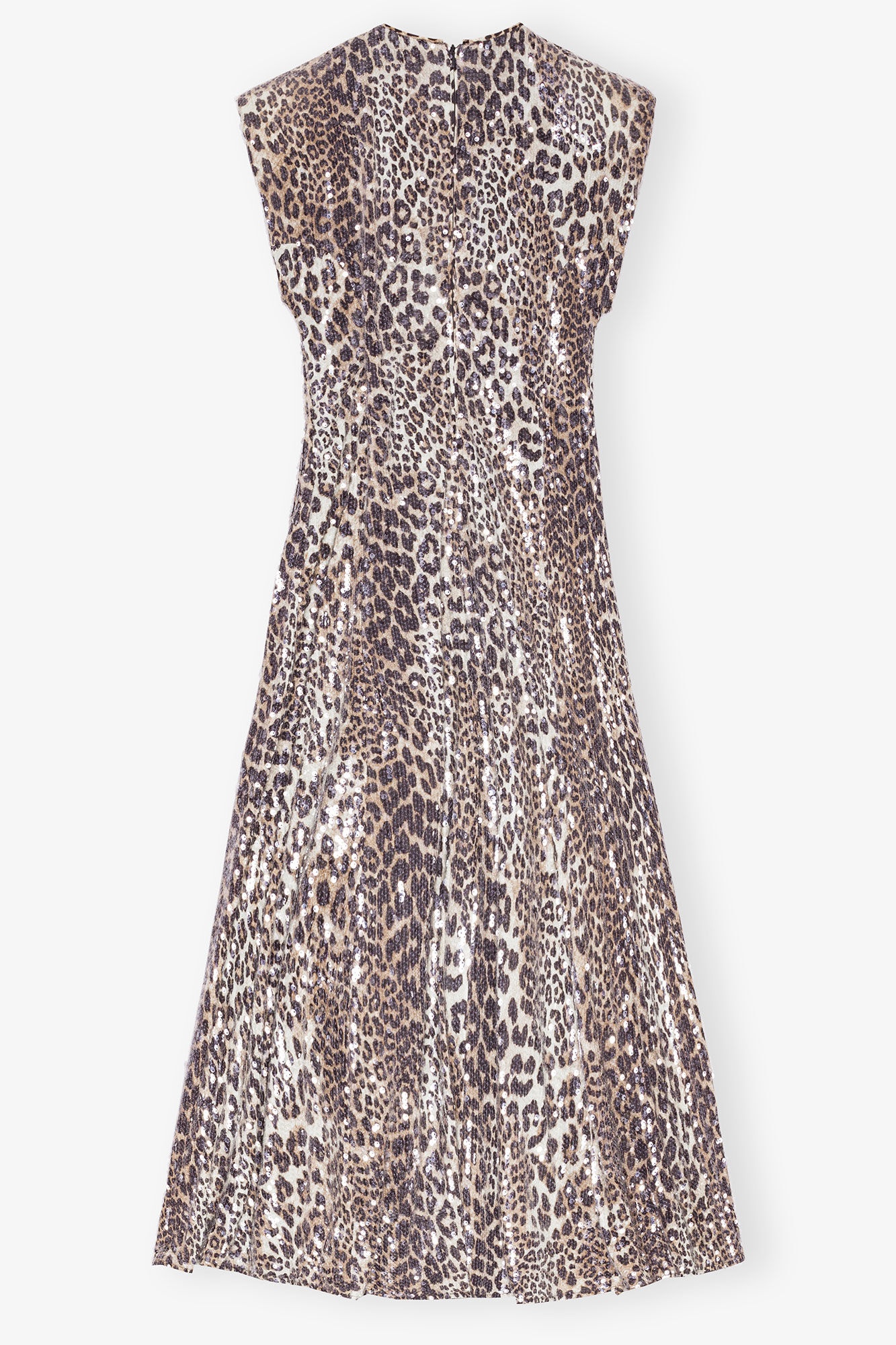 LEOPARD STRETCH SEQUINS LONG DRESS - 6