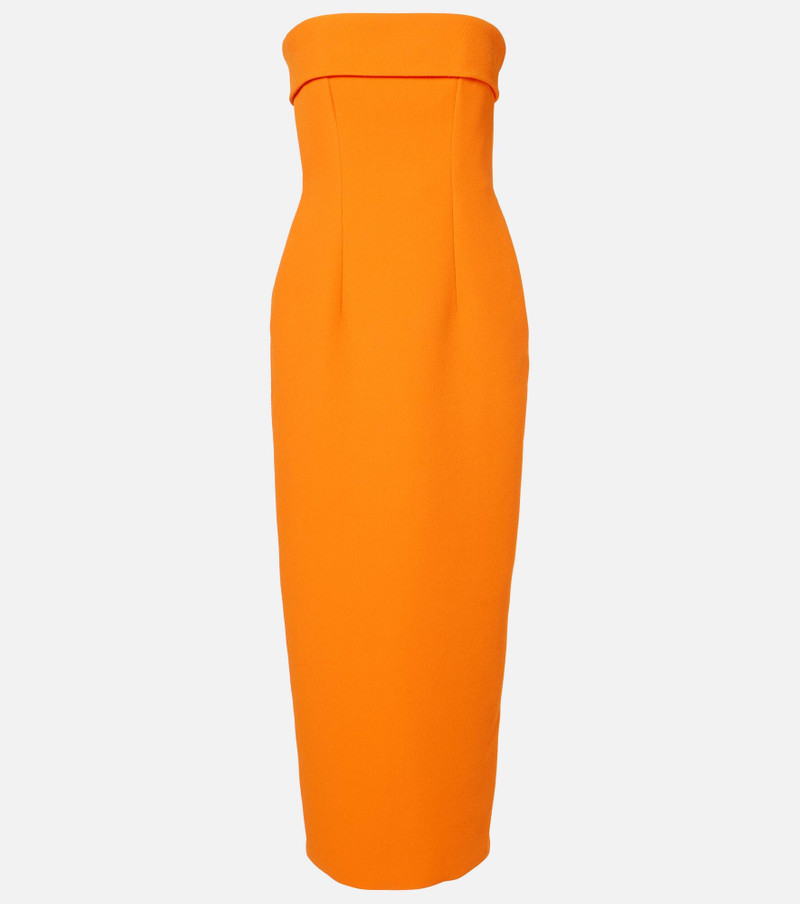 Keeley strapless crêpe midi dress - 1