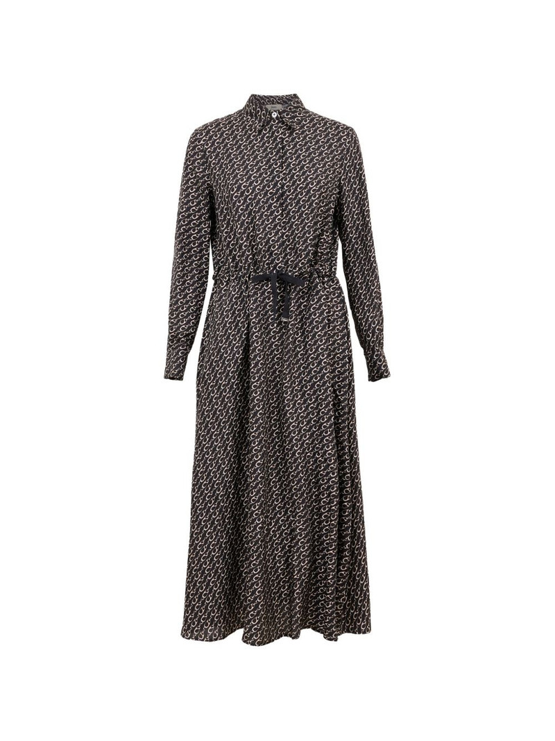 printed silk shirt dress 1