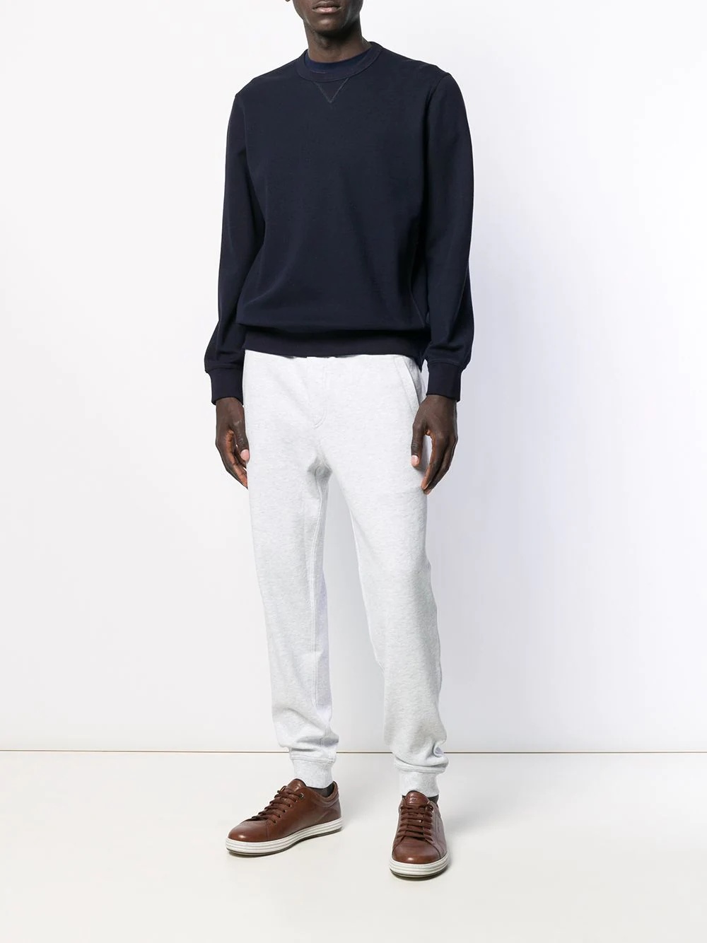ribbed cuff track pants - 2