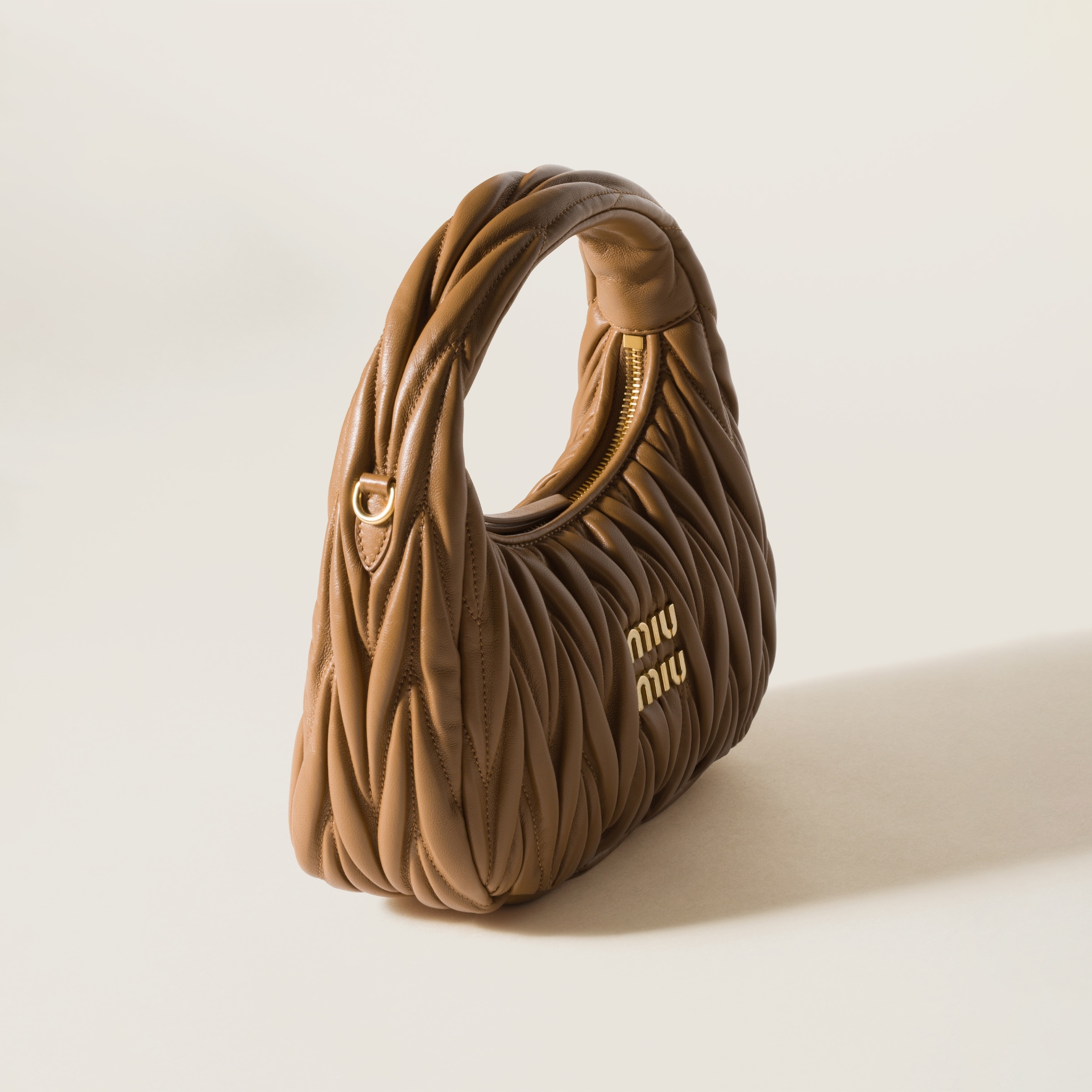 Miu Miu Wander matelassé nappa leather hobo bag | REVERSIBLE