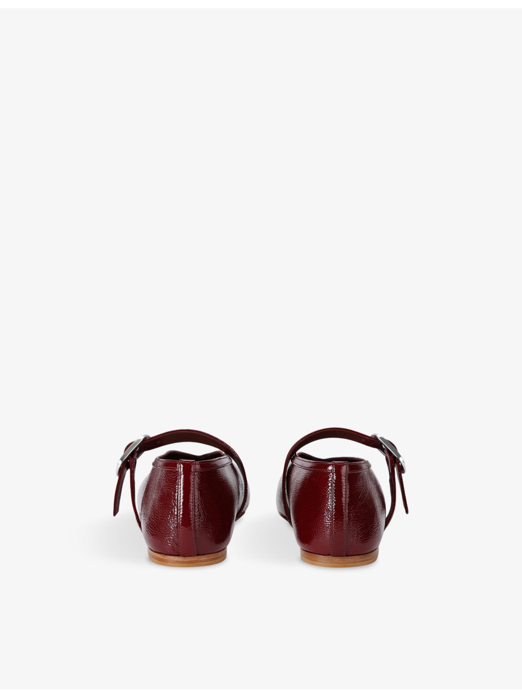 Stella pointed-vamp patent-leather Mary-Jane flats - 4